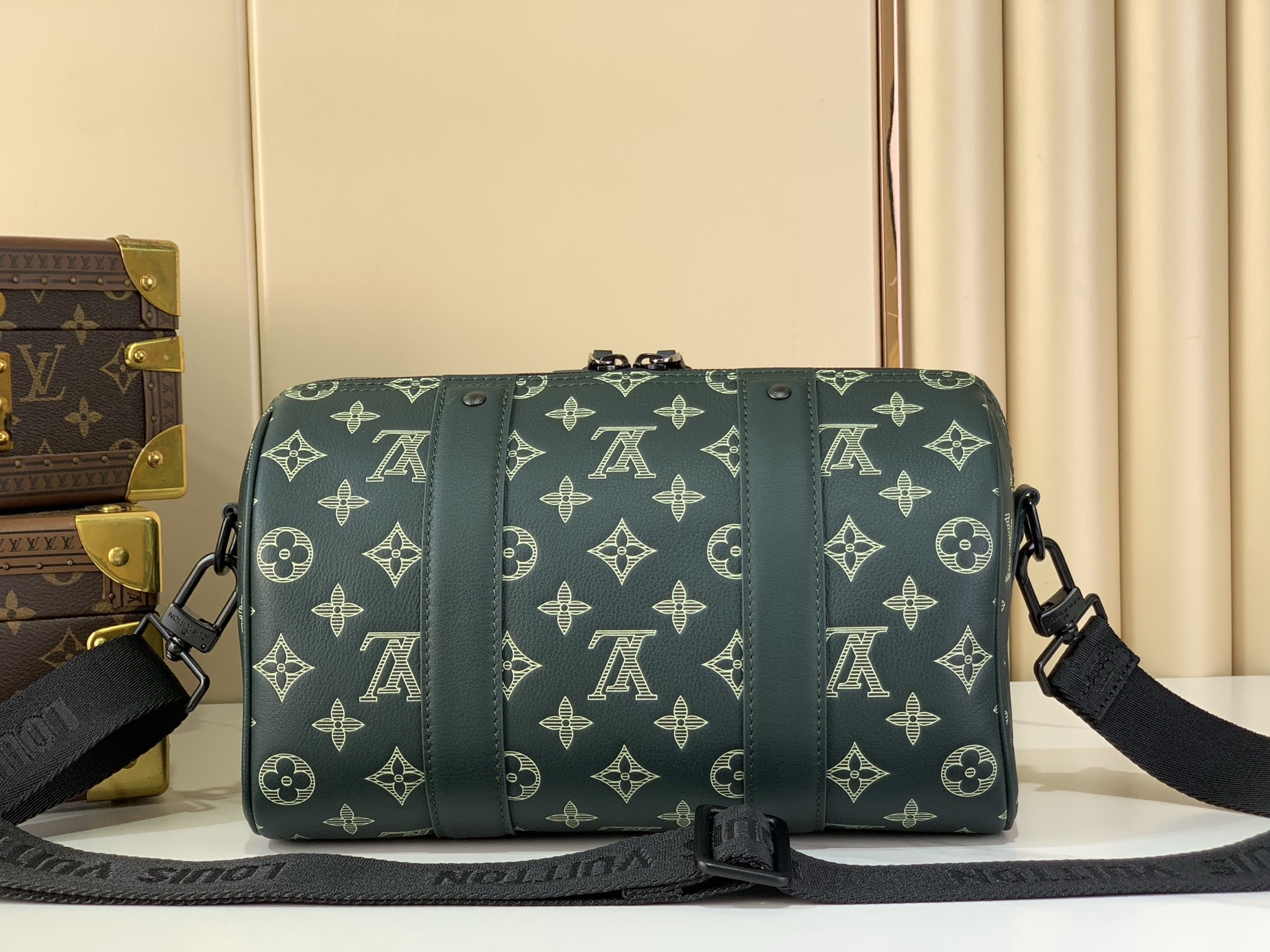 Louis Vuitton Tote Bag Cow Leather Green 15cm-m-l
