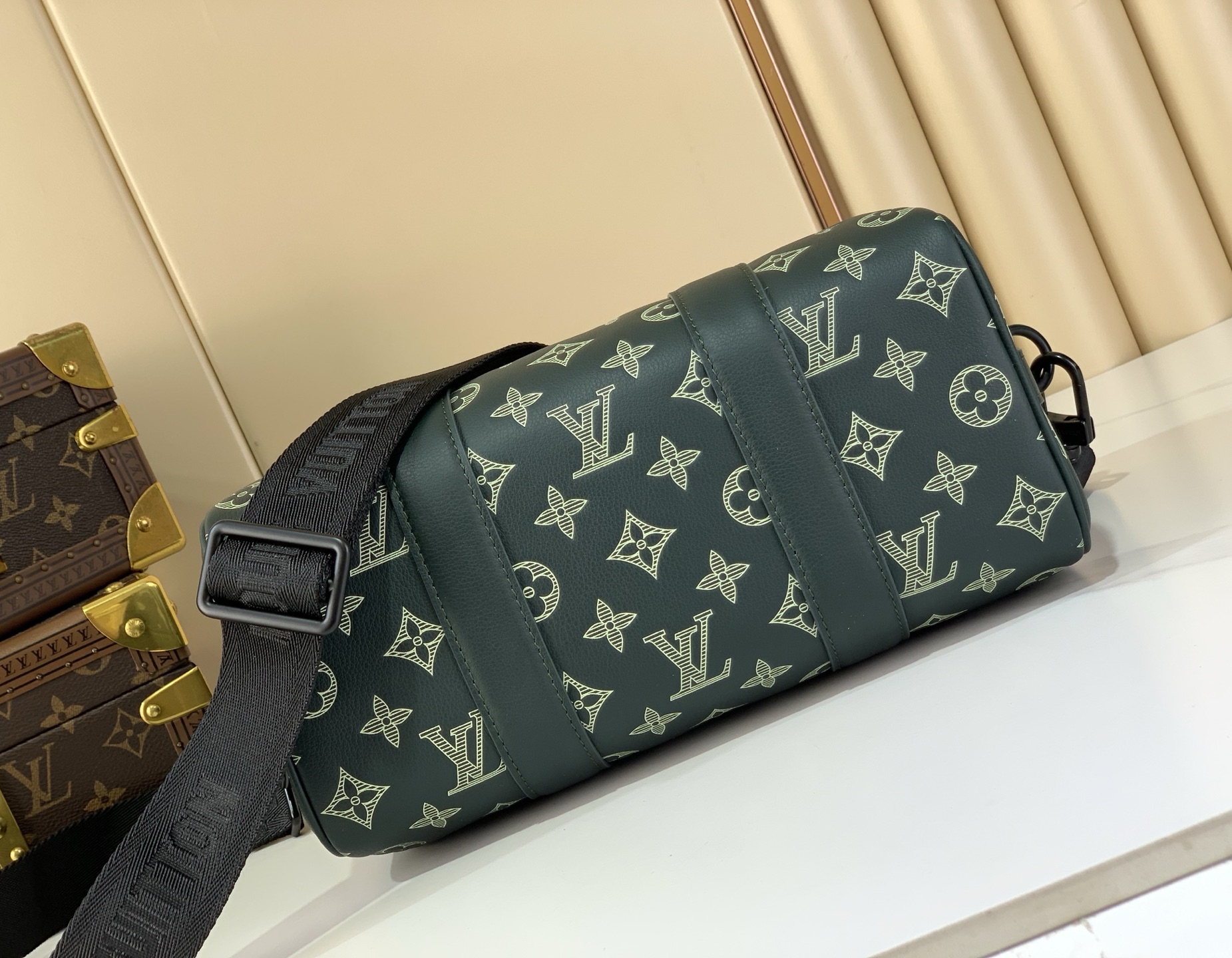 Louis Vuitton Tote Bag Cow Leather Green 15cm-m-l