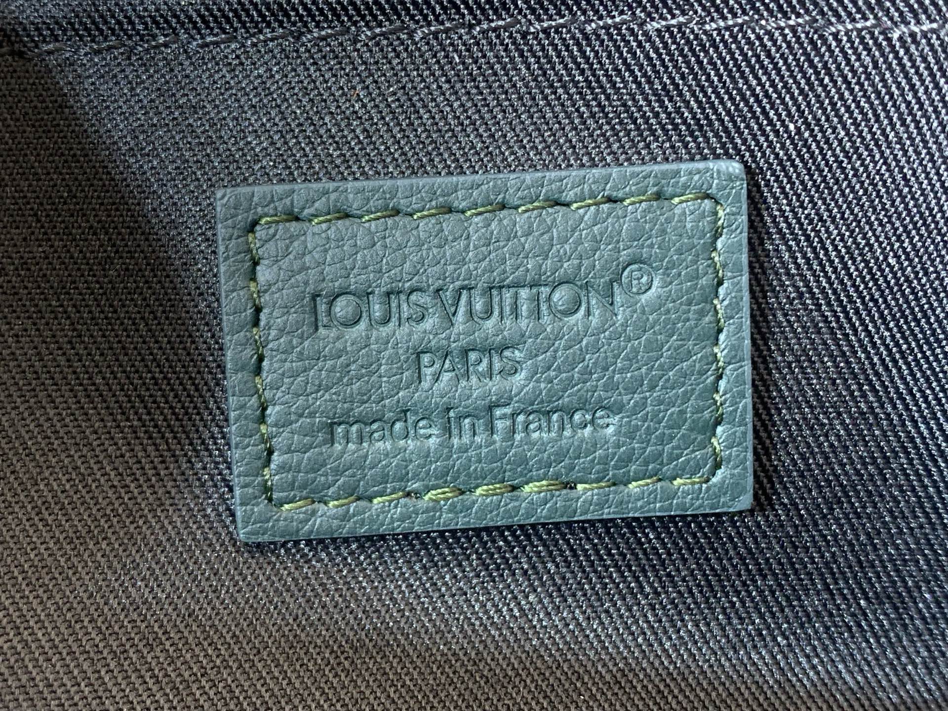 Louis Vuitton Tote Bag Cow Leather Green 15cm-m-l