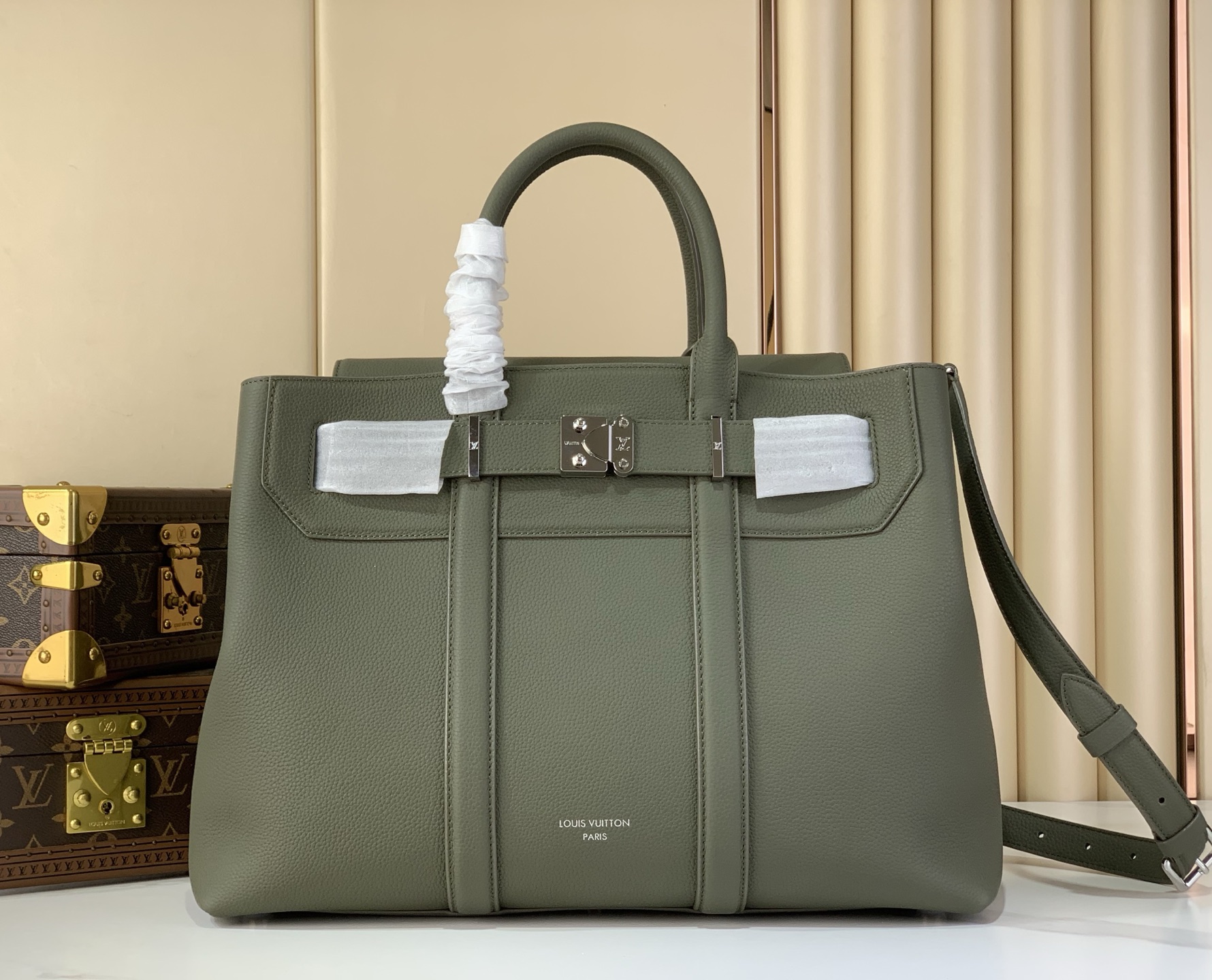 Tote Bag Cow Leather Black M-l-s