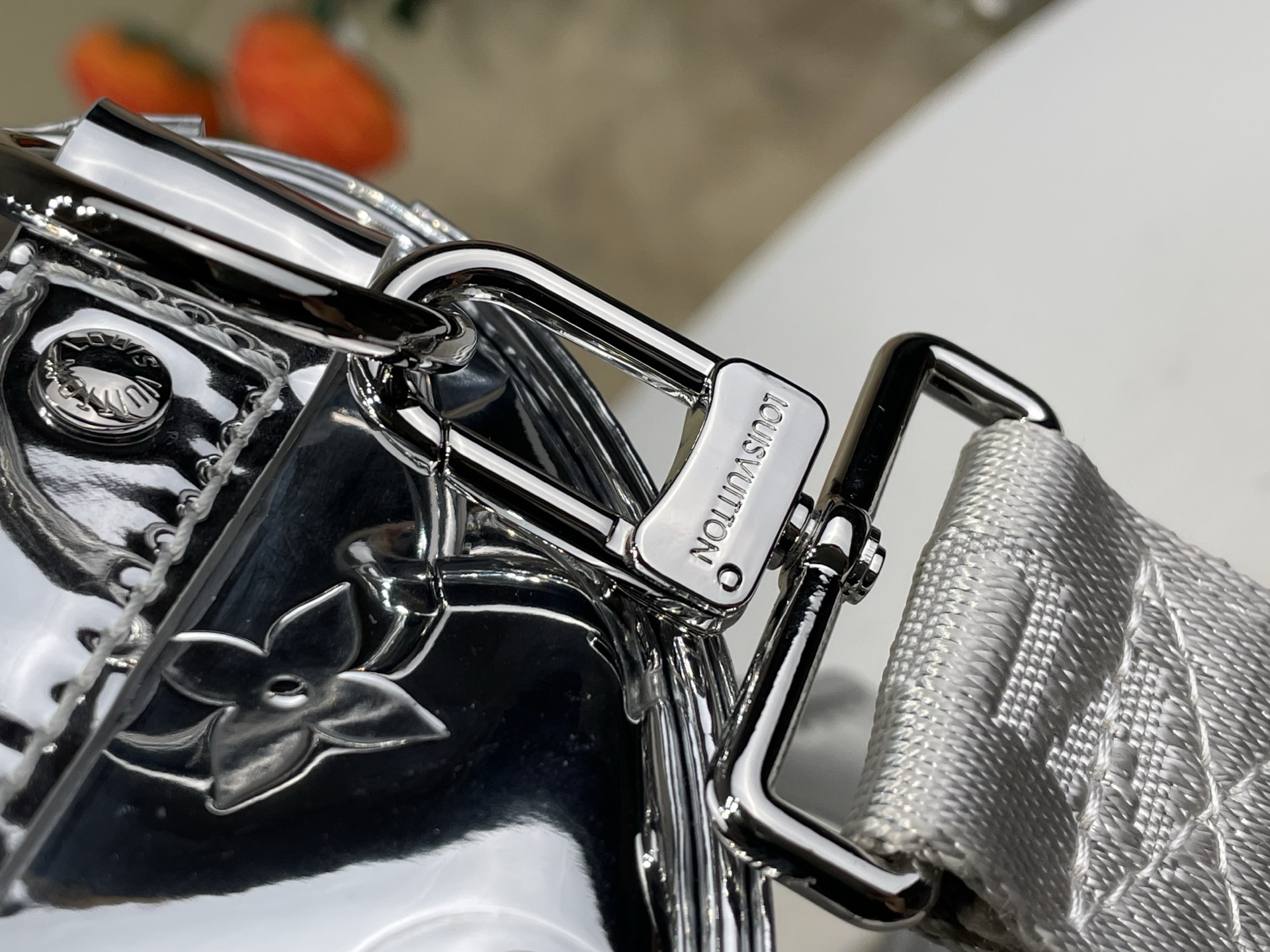 Louis Vuitton Basic Bag Canvas Silver M-l