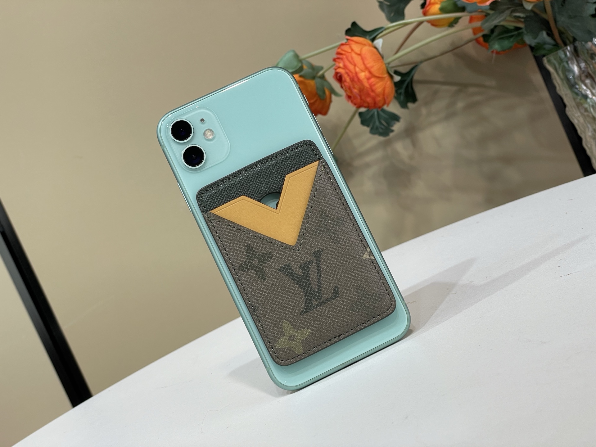 Louis Vuitton Basic Bag Cow Leather Green M-l-s