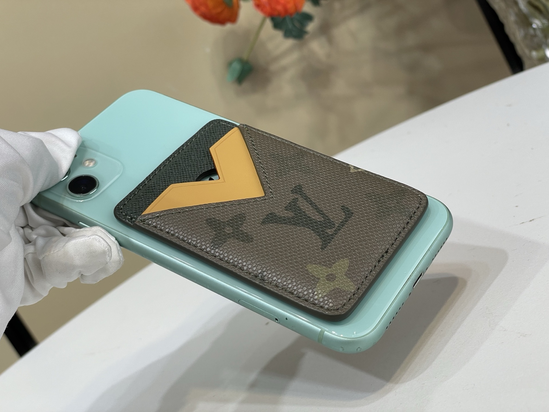 Louis Vuitton Basic Bag Cow Leather Green M-l-s