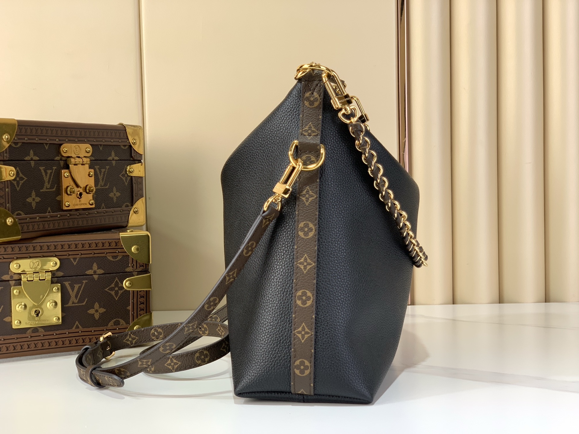 Louis Vuitton Basic Bag Canvas Black M-l-s