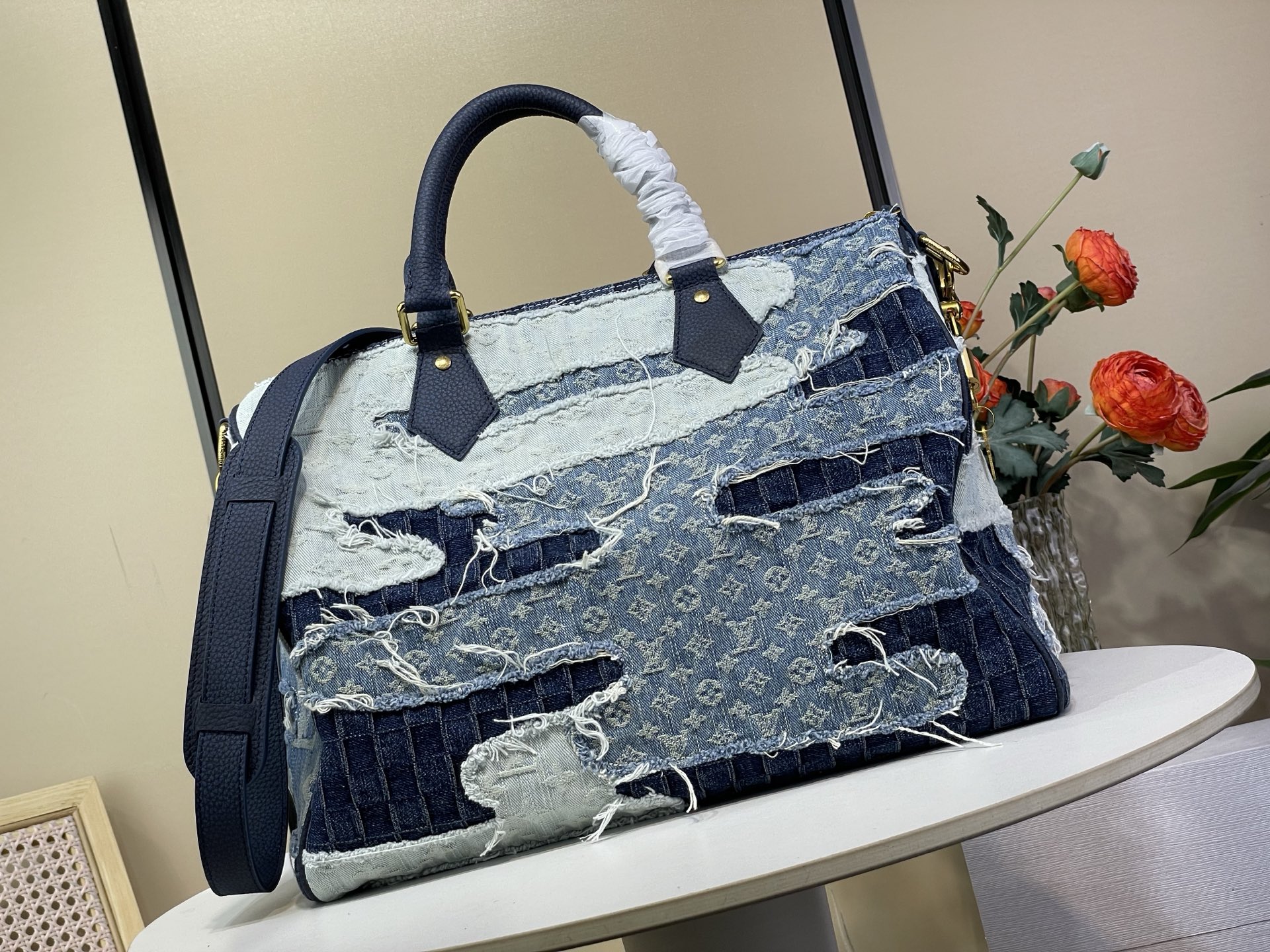 Louis Vuitton Basic Bag Cow Leather Gold M-l-s