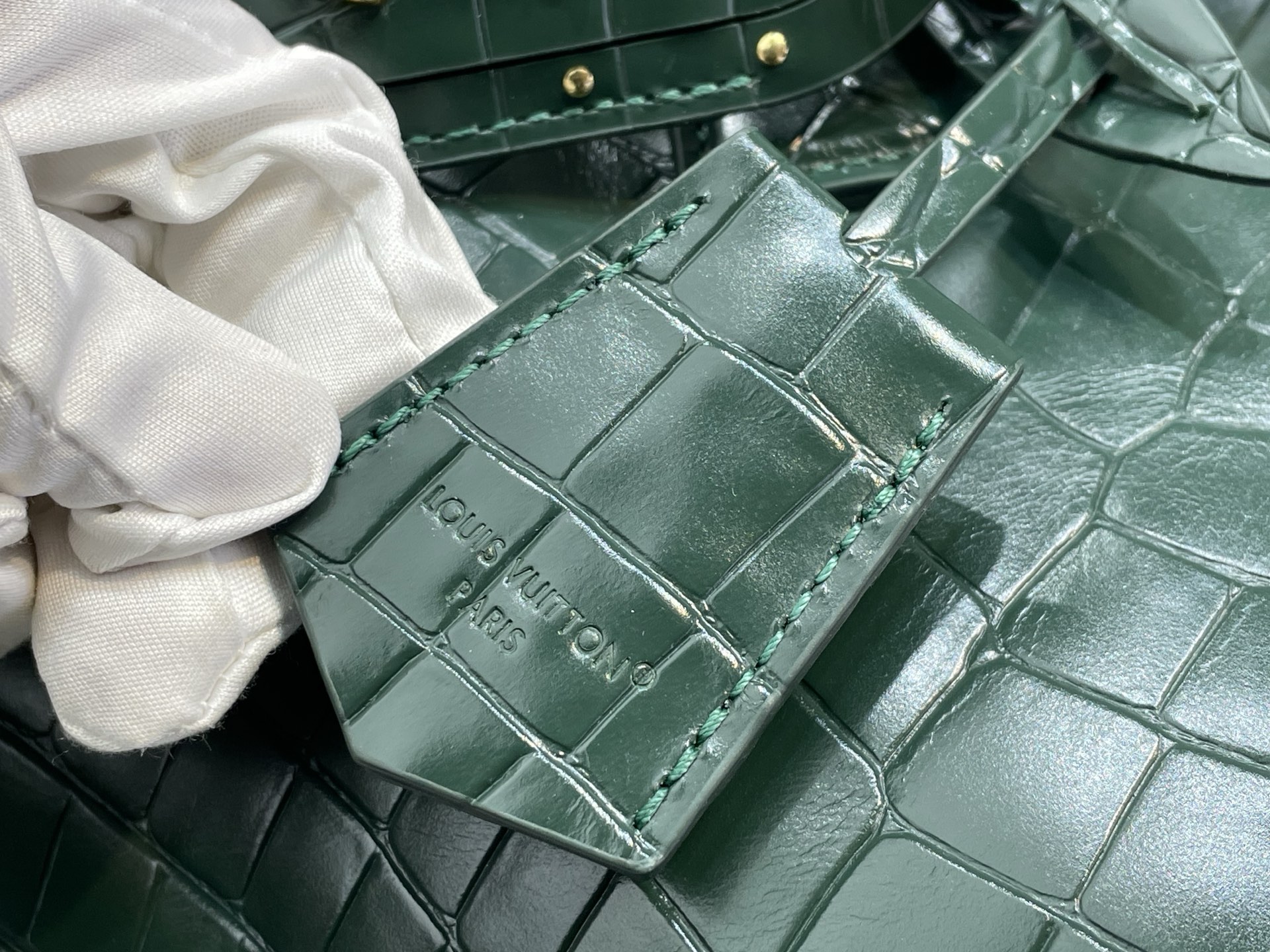 Louis Vuitton Basic Bag Cow Leather Green M-l-s