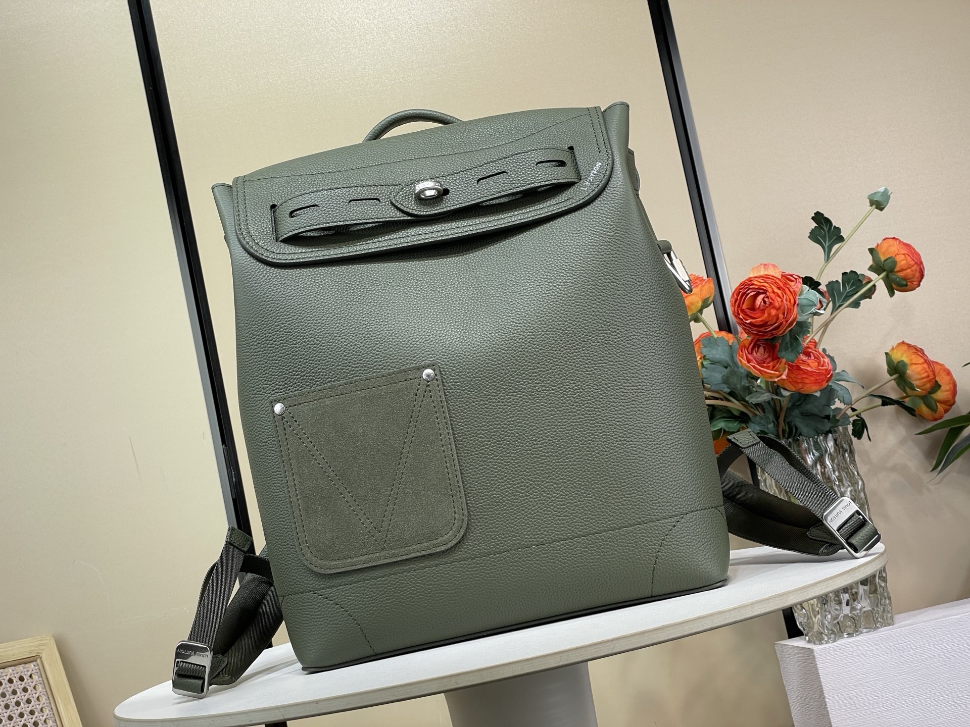 Backpack Cow Leather Black M-l-s