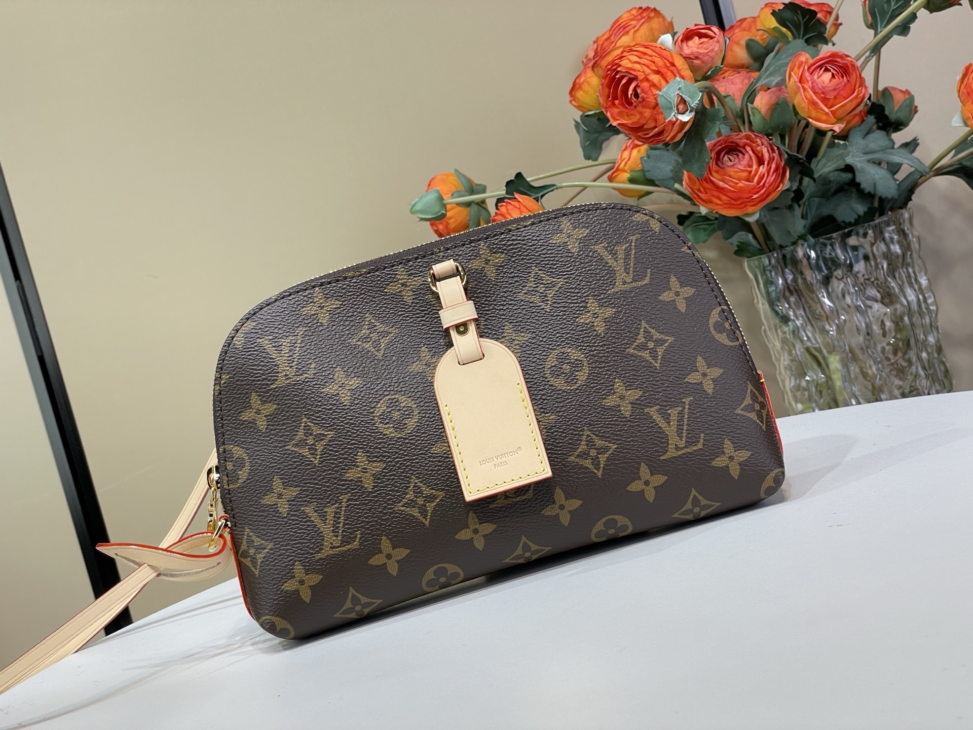 Clutch Bag Canvas Gold M