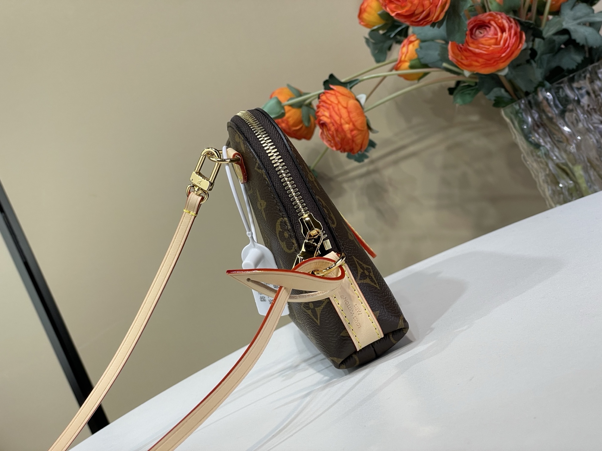 Clutch Bag Canvas Gold M