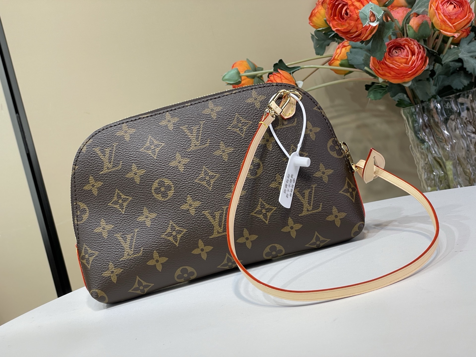 Clutch Bag Canvas Gold M