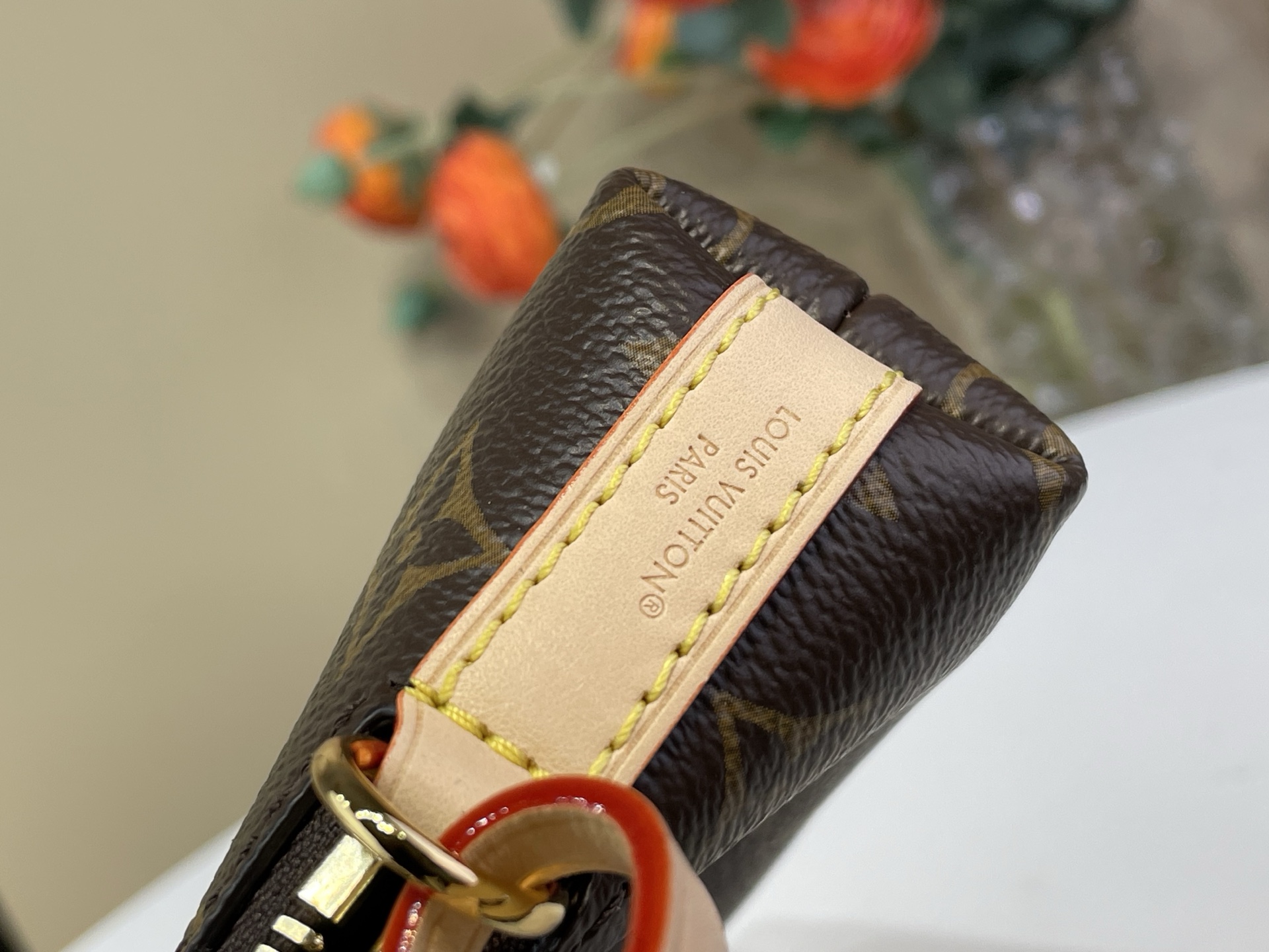 Clutch Bag Canvas Gold M