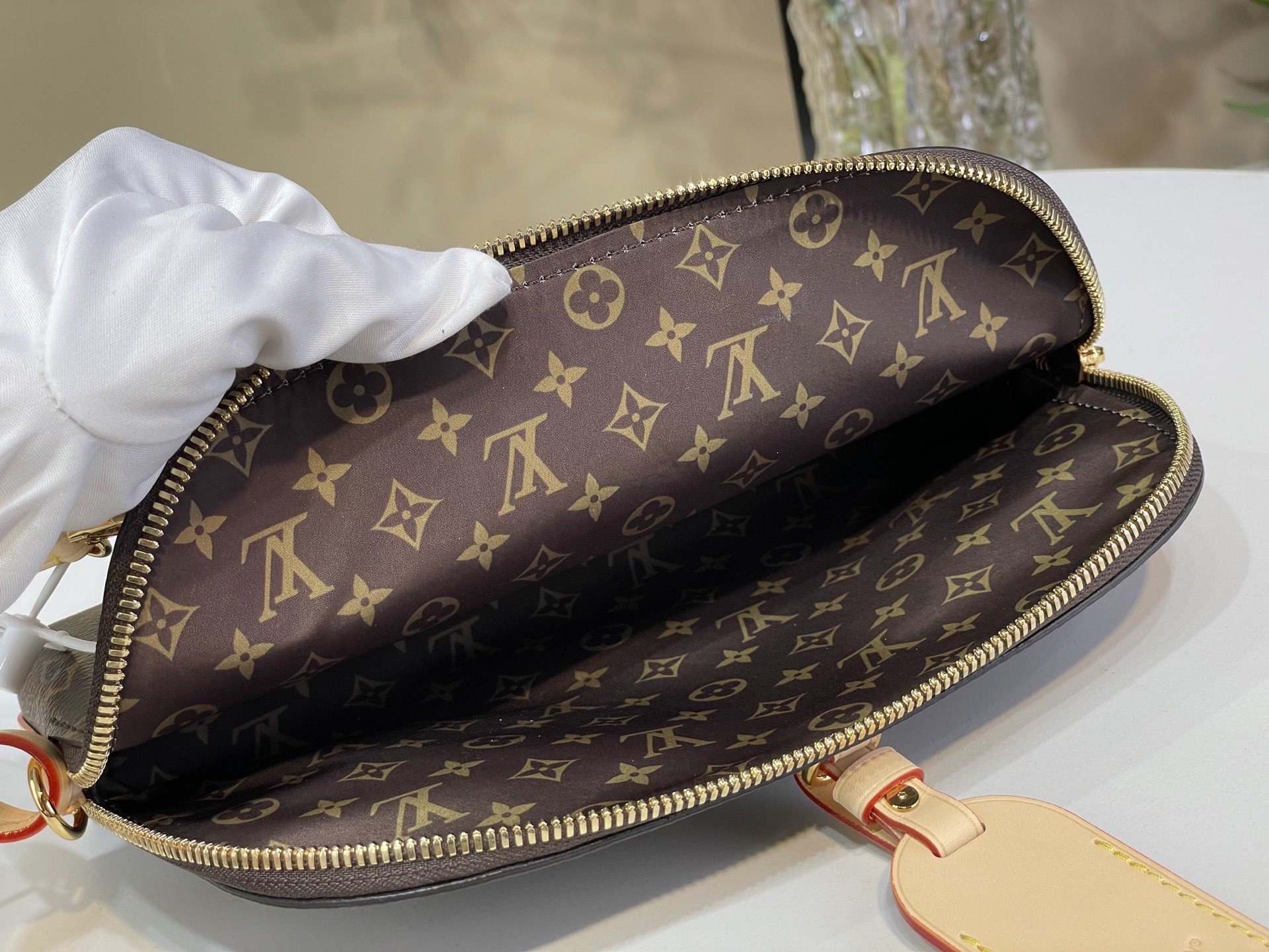 Clutch Bag Canvas Gold M