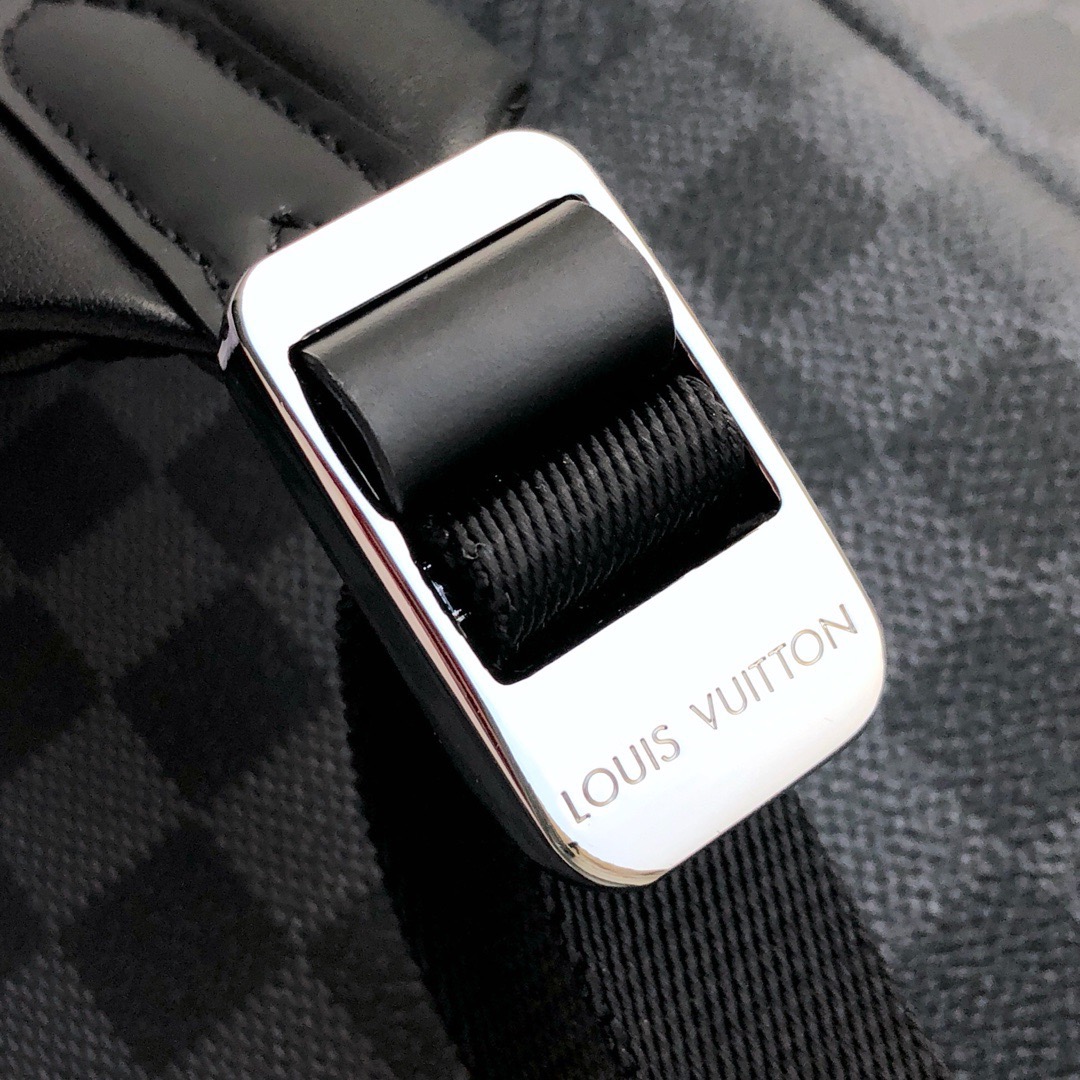 Louis Vuitton Backpack Cow Leather Silver 20cm