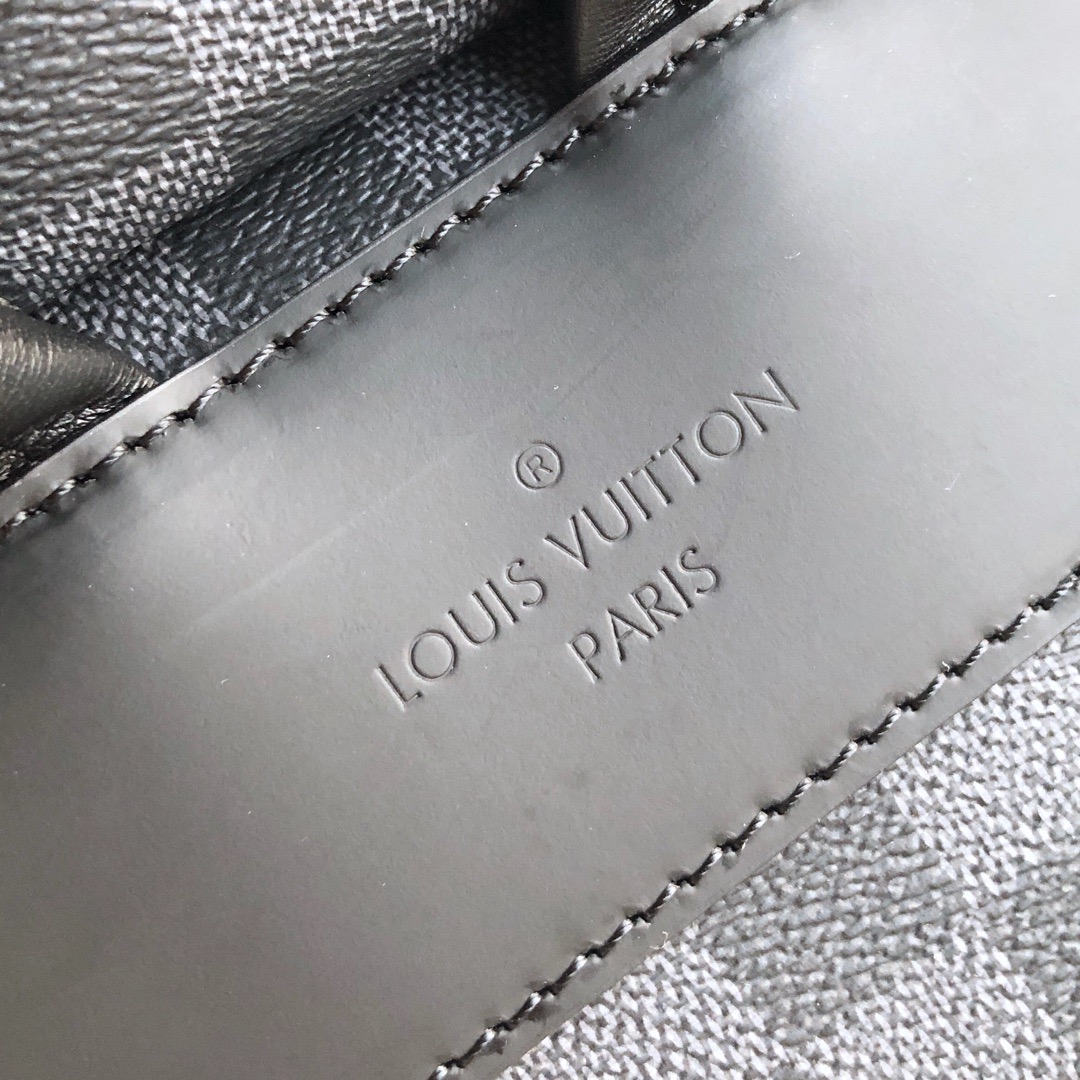 Louis Vuitton Backpack Cow Leather Silver 20cm