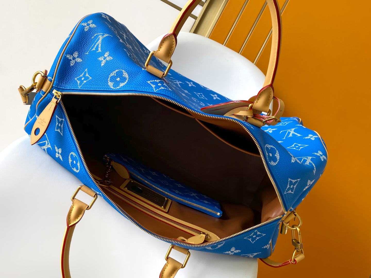 Louis Vuitton Basic Bag Cow Leather Red M-l-s