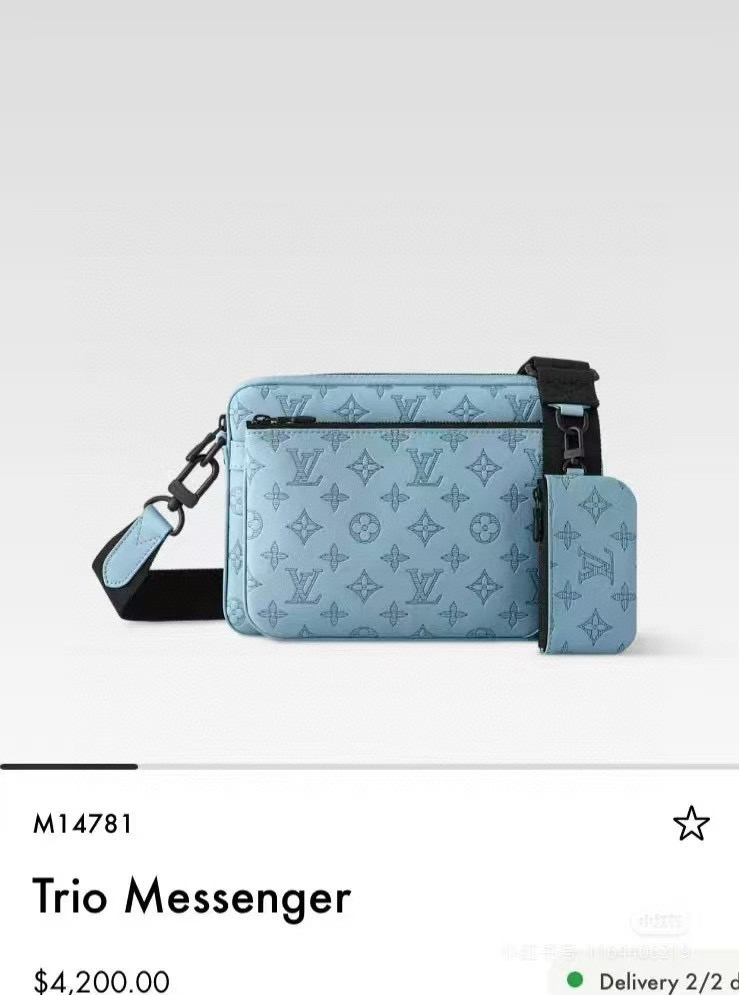 Louis Vuitton Messenger Bag Cow Leather Black M