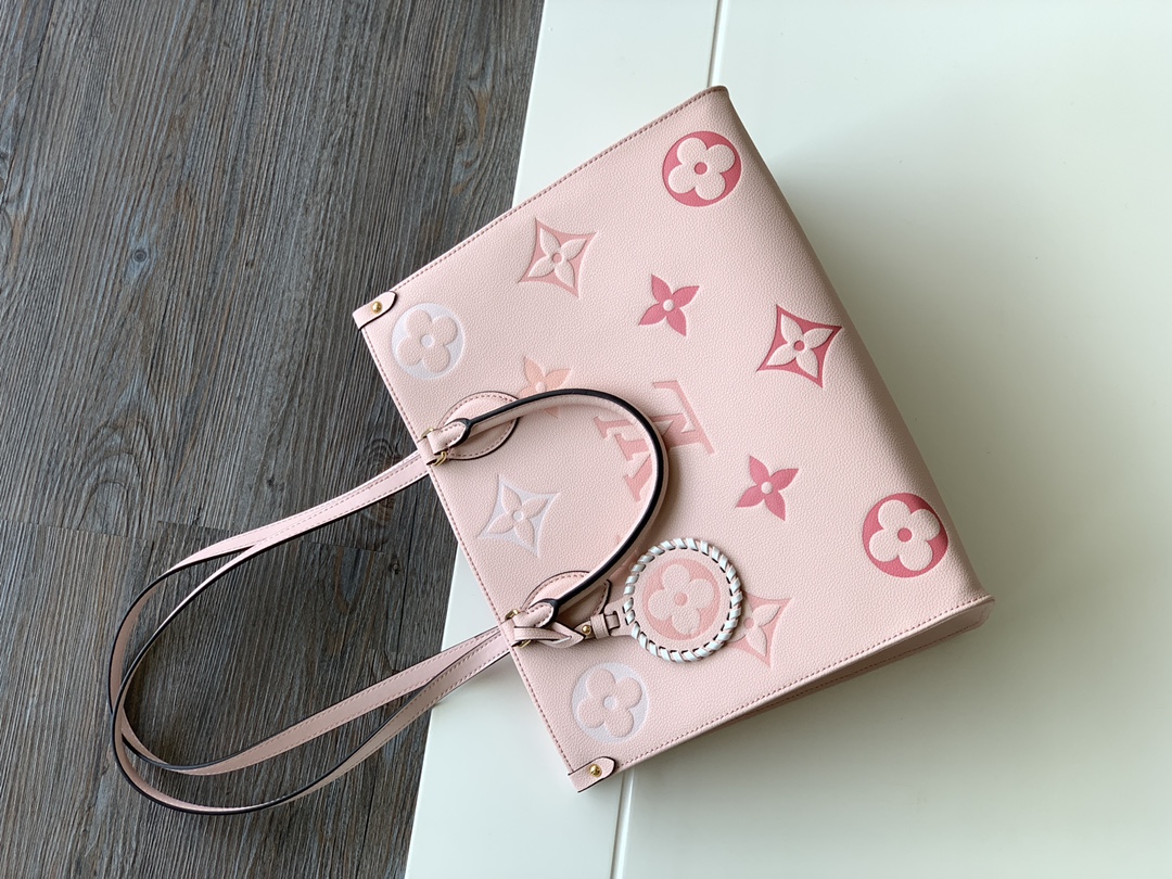 Louis Vuitton Tote Bag Cow Leather Blue M