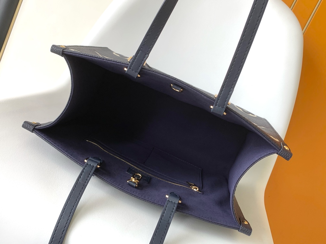 Louis Vuitton Basic Bag Cow Leather Blue M-13cm-s