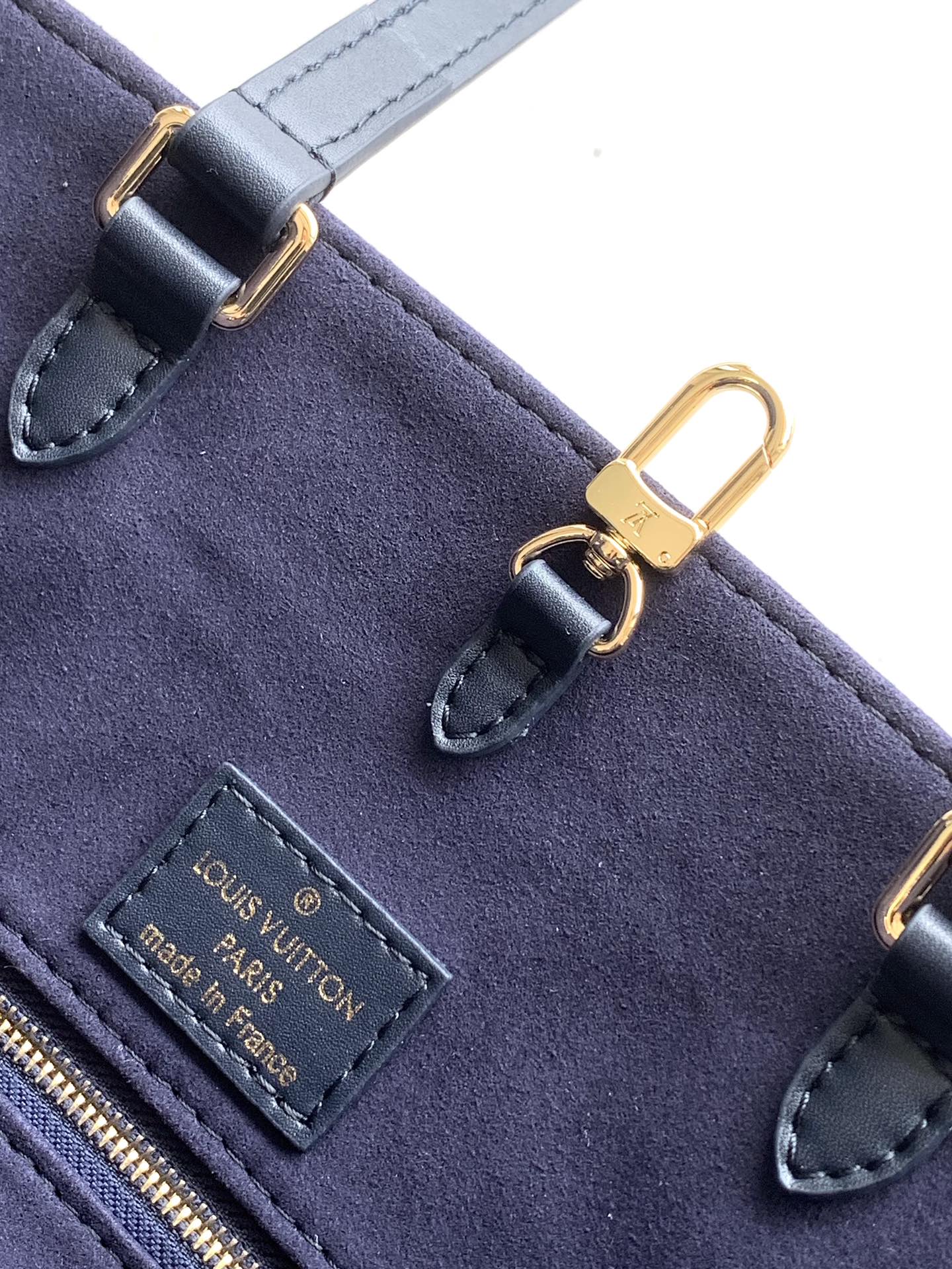 Louis Vuitton Basic Bag Cow Leather Blue M-13cm-s