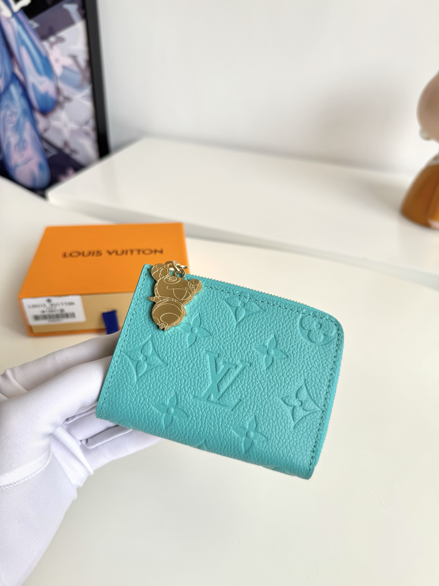 Louis Vuitton Basic Bag Cow Leather Blue M-l