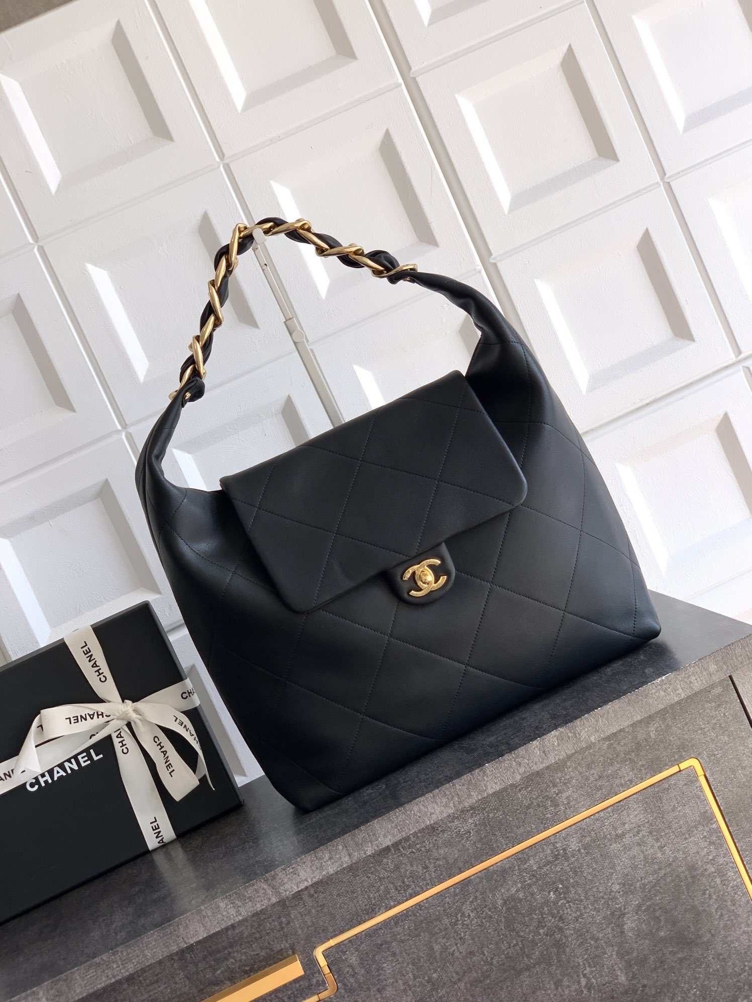 Chanel Basic Bag Cow Leather M-l