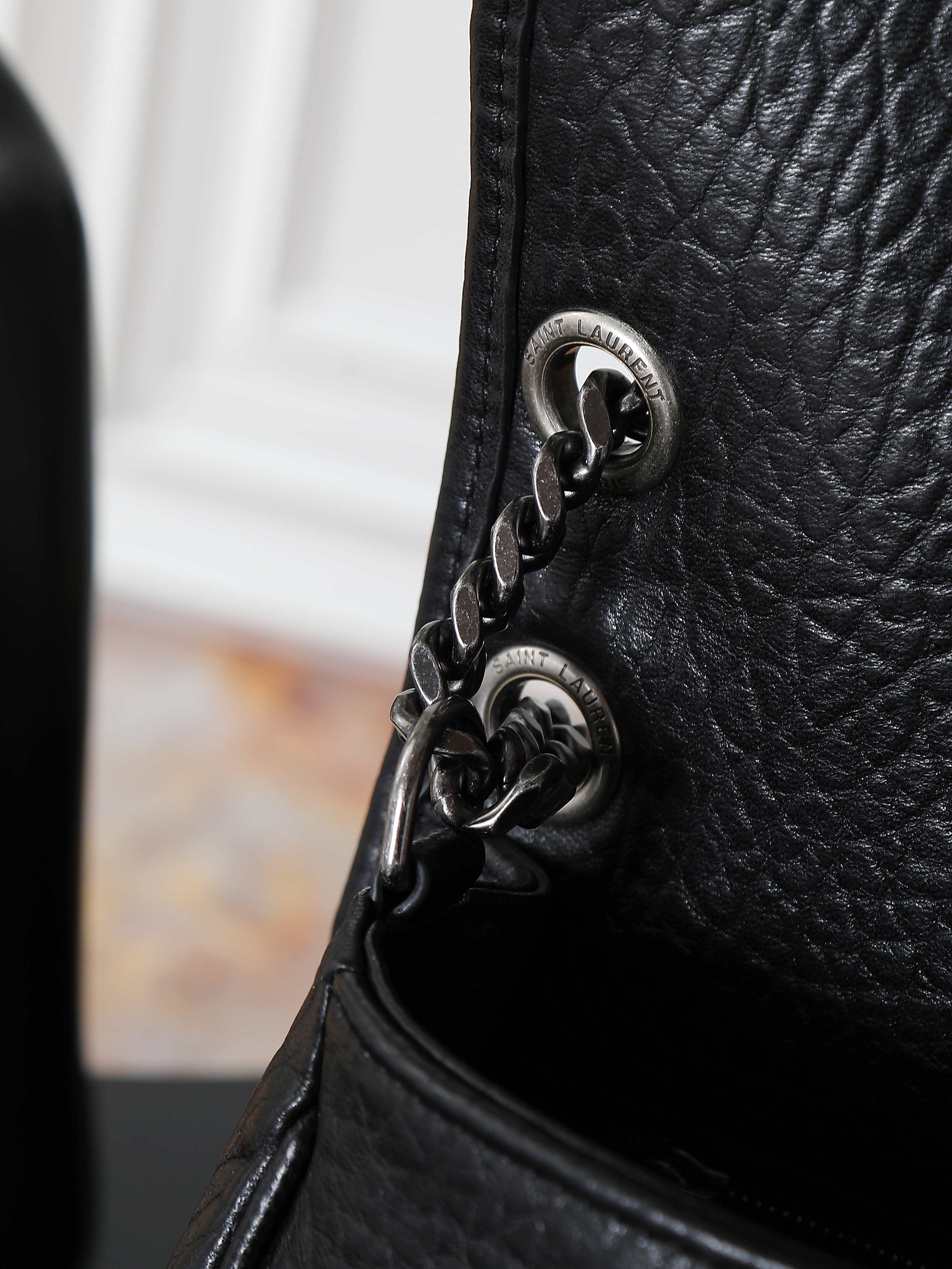 Basic Bag Sheepskin Black Large Capacity M-28cm
