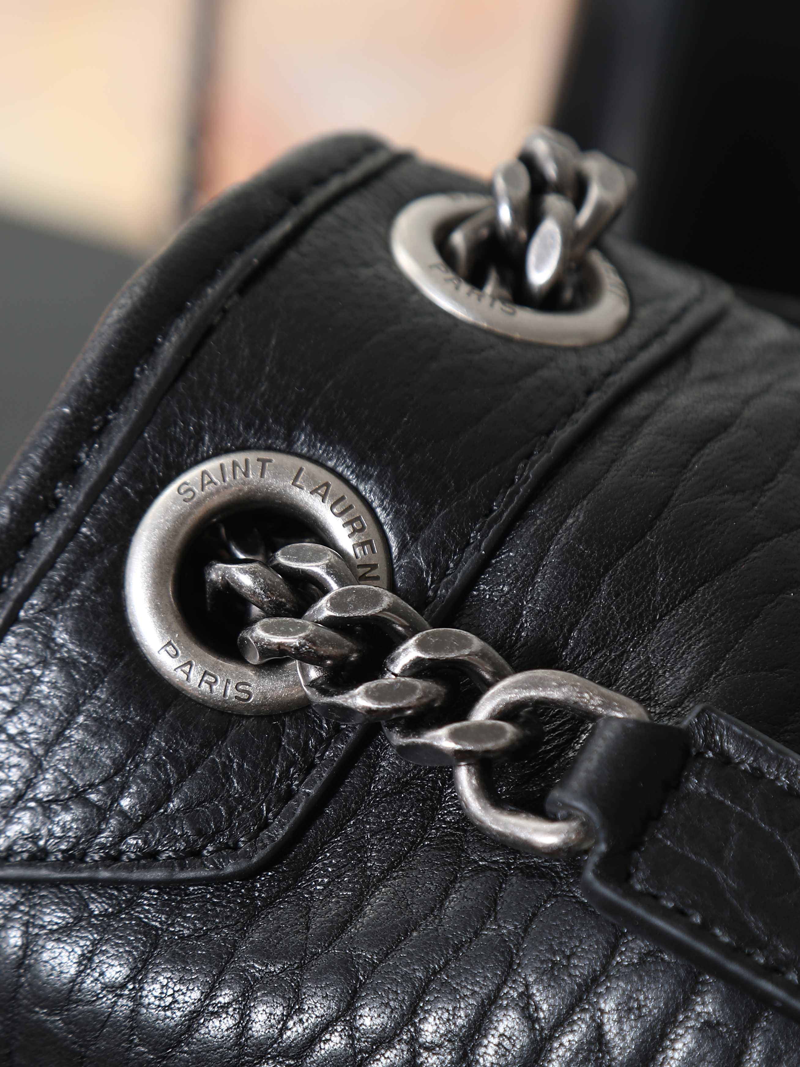 Basic Bag Sheepskin Black Large Capacity M-32cm