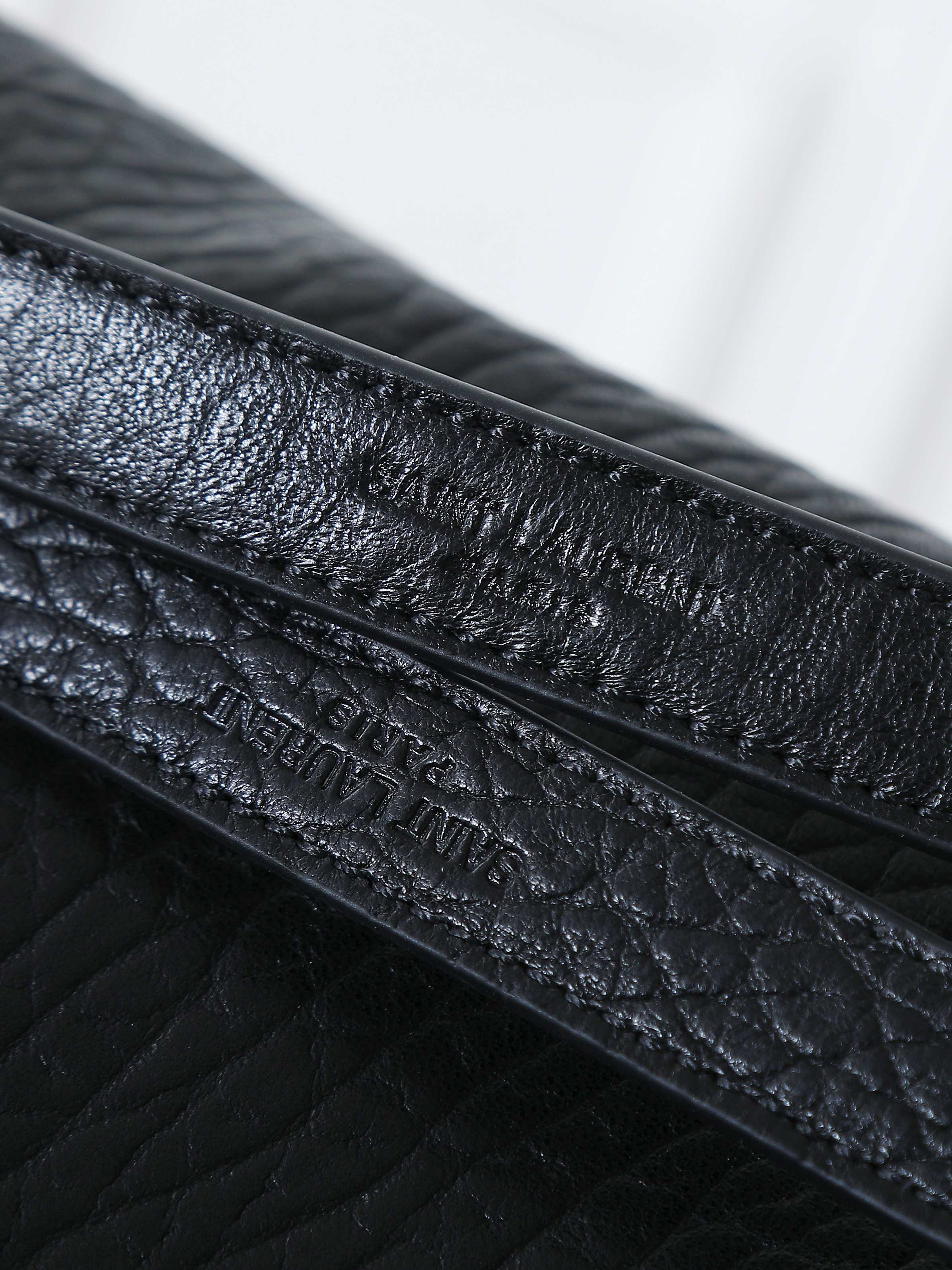 Basic Bag Sheepskin Black Large Capacity 16cm-47cm