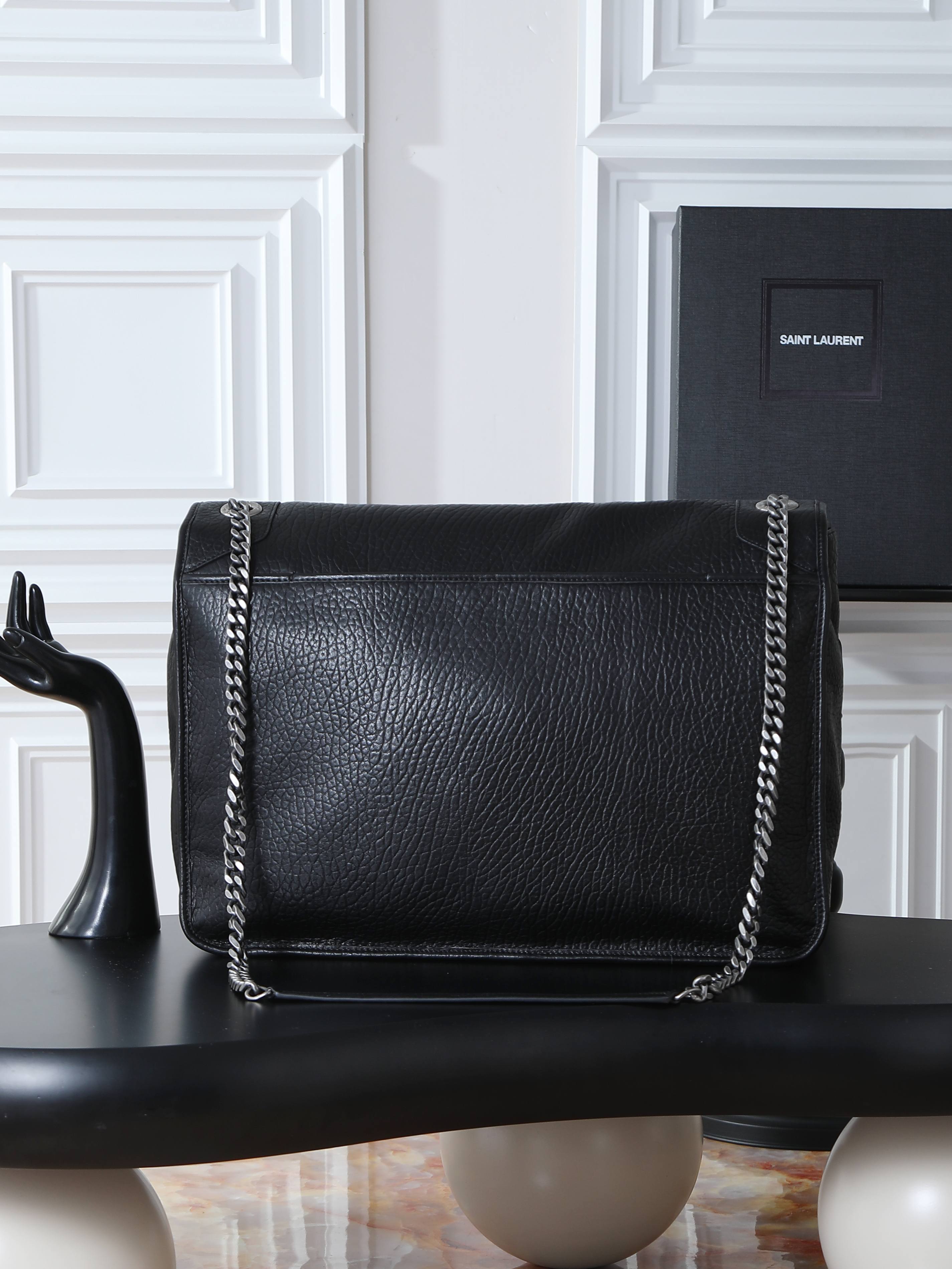Basic Bag Sheepskin Black Large Capacity 16cm-47cm