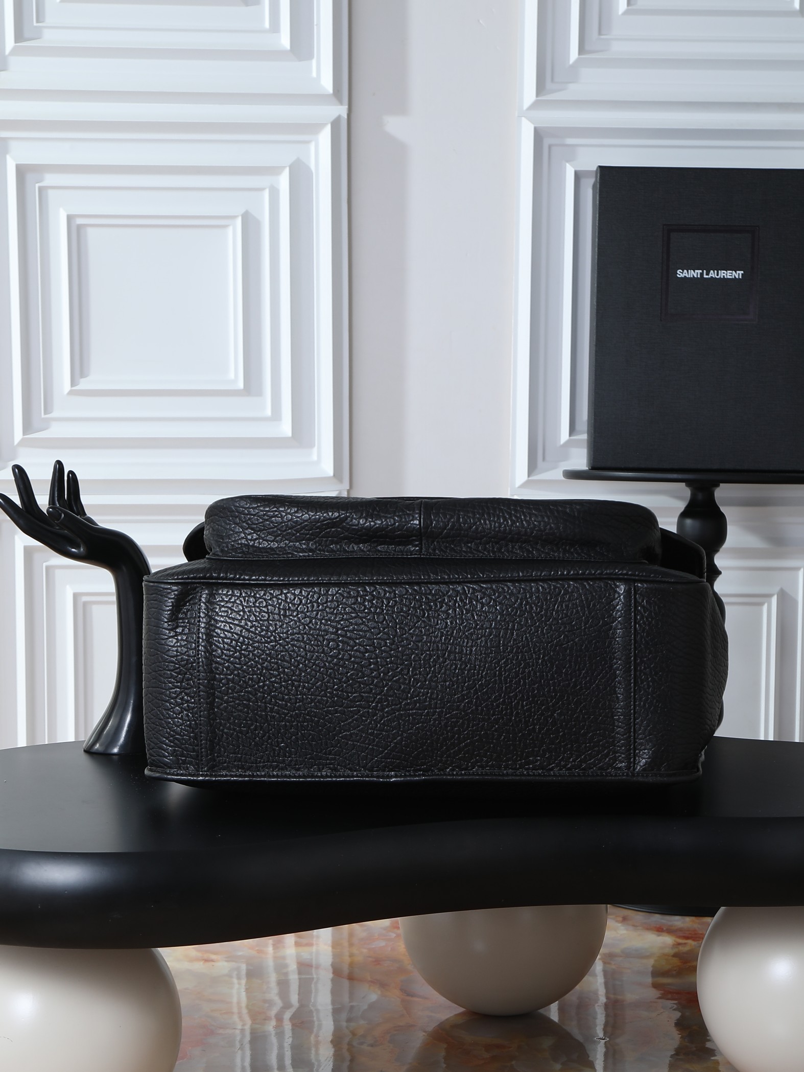 Basic Bag Sheepskin Black Large Capacity 16cm-47cm