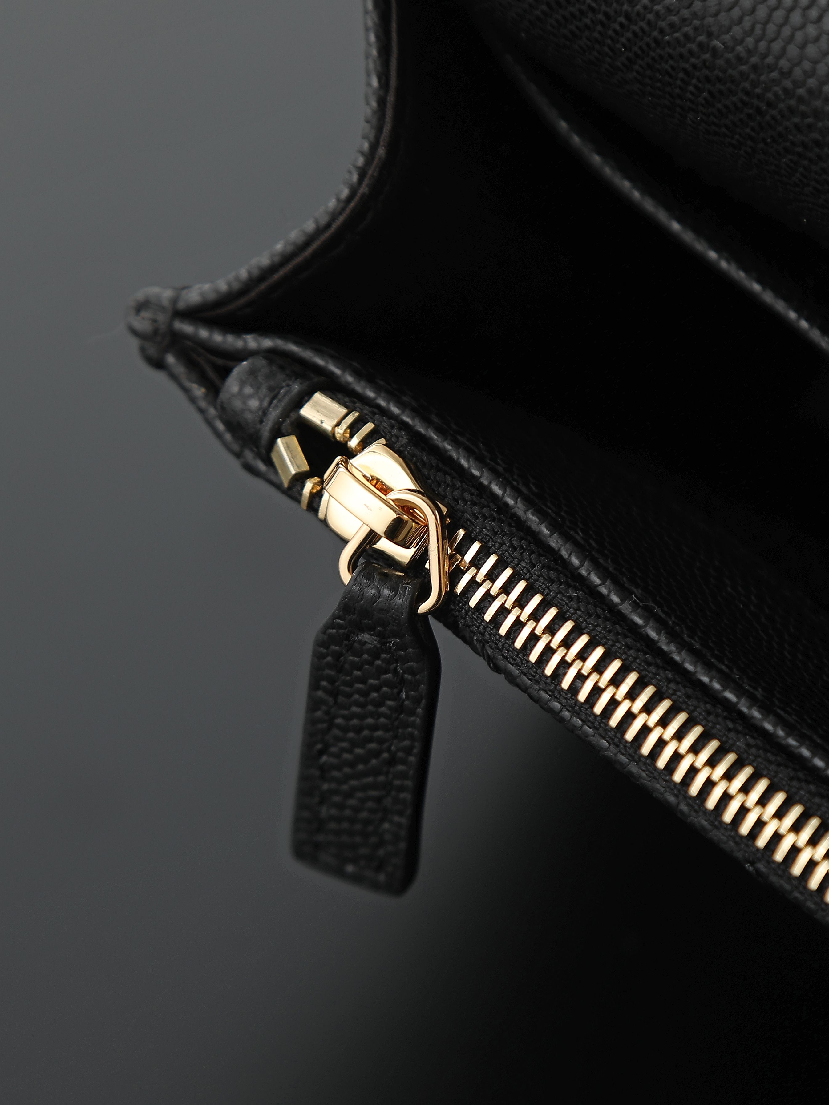 Clutch Bag Cow Leather Black M