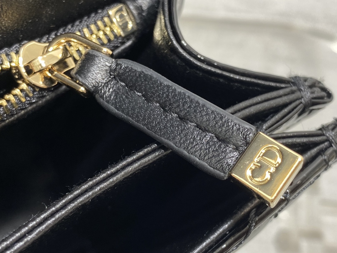 Clutch Bag Sheepskin Black S-14cm