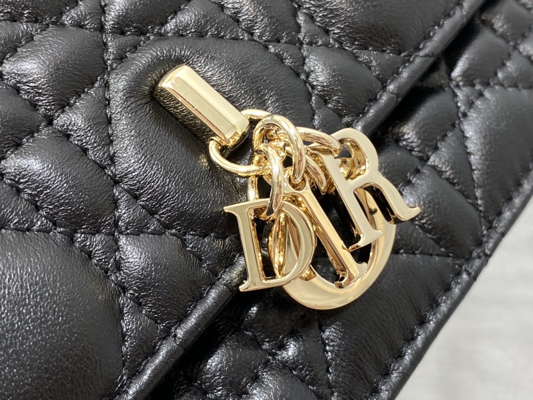 Clutch Bag Sheepskin Black M-s