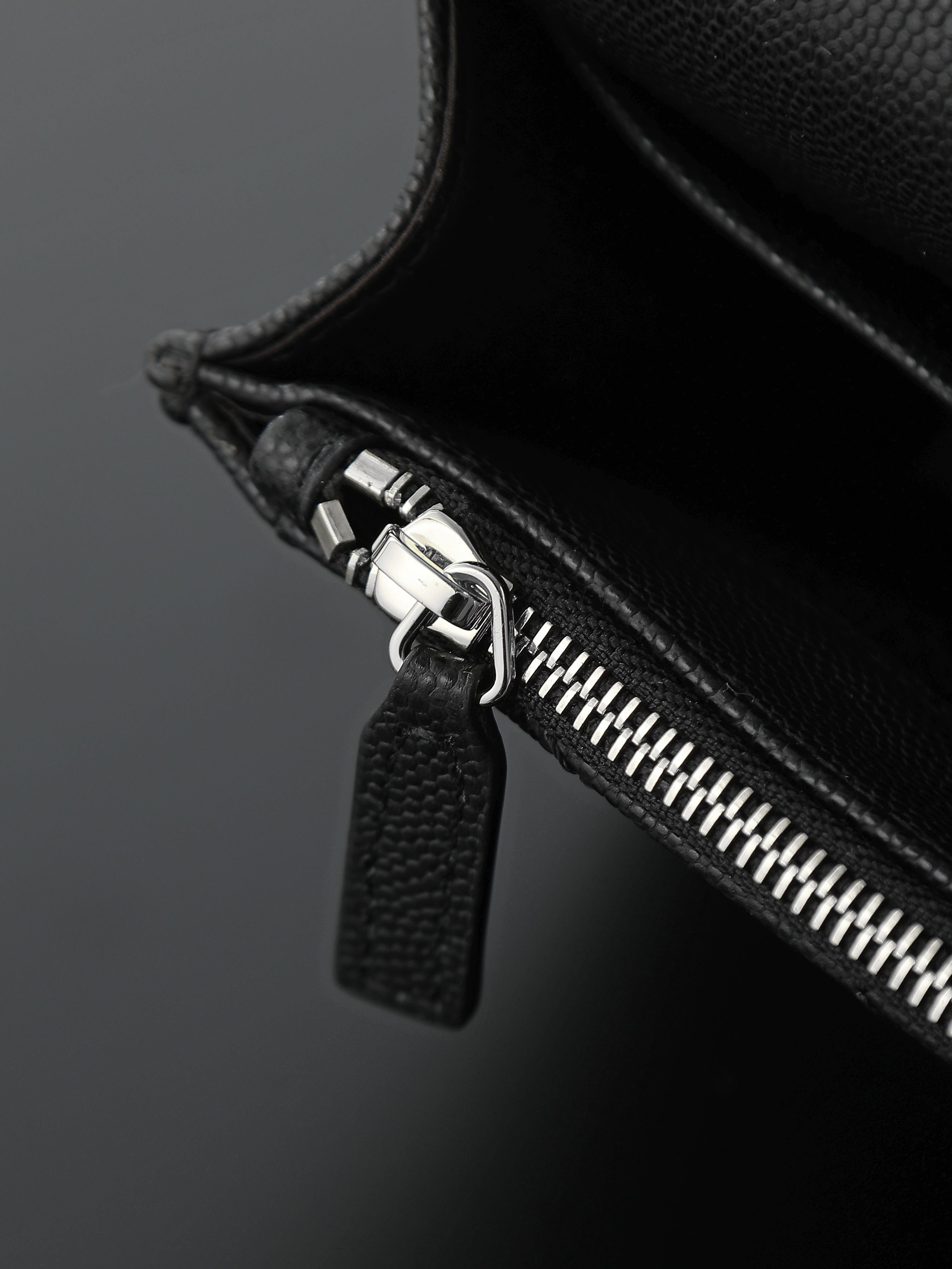 Clutch Bag Cow Leather Black M