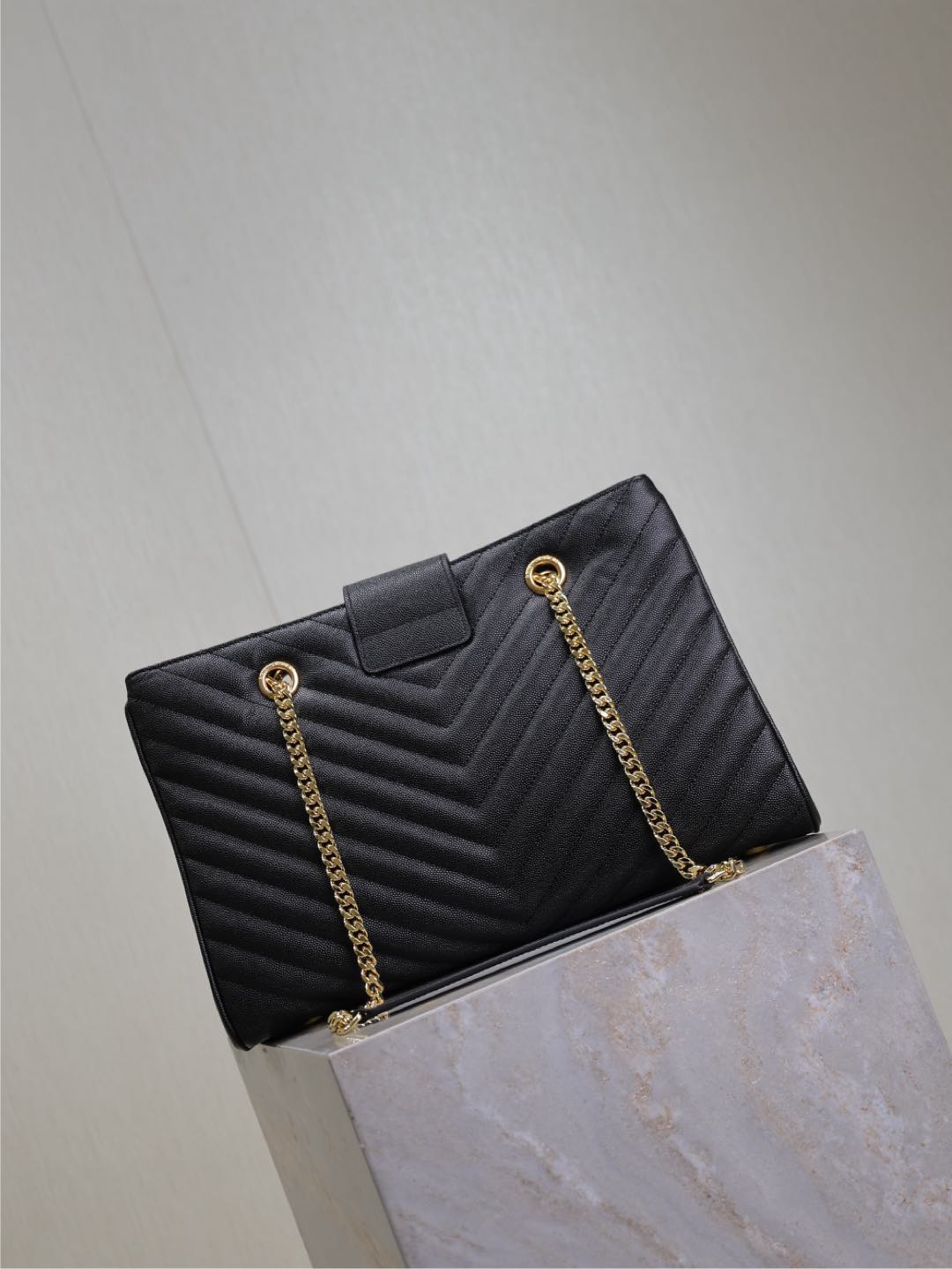 Tote Bag Cow Leather Black Large Capacity L-s