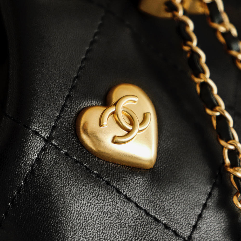 Bucket Bag Cow Leather Black