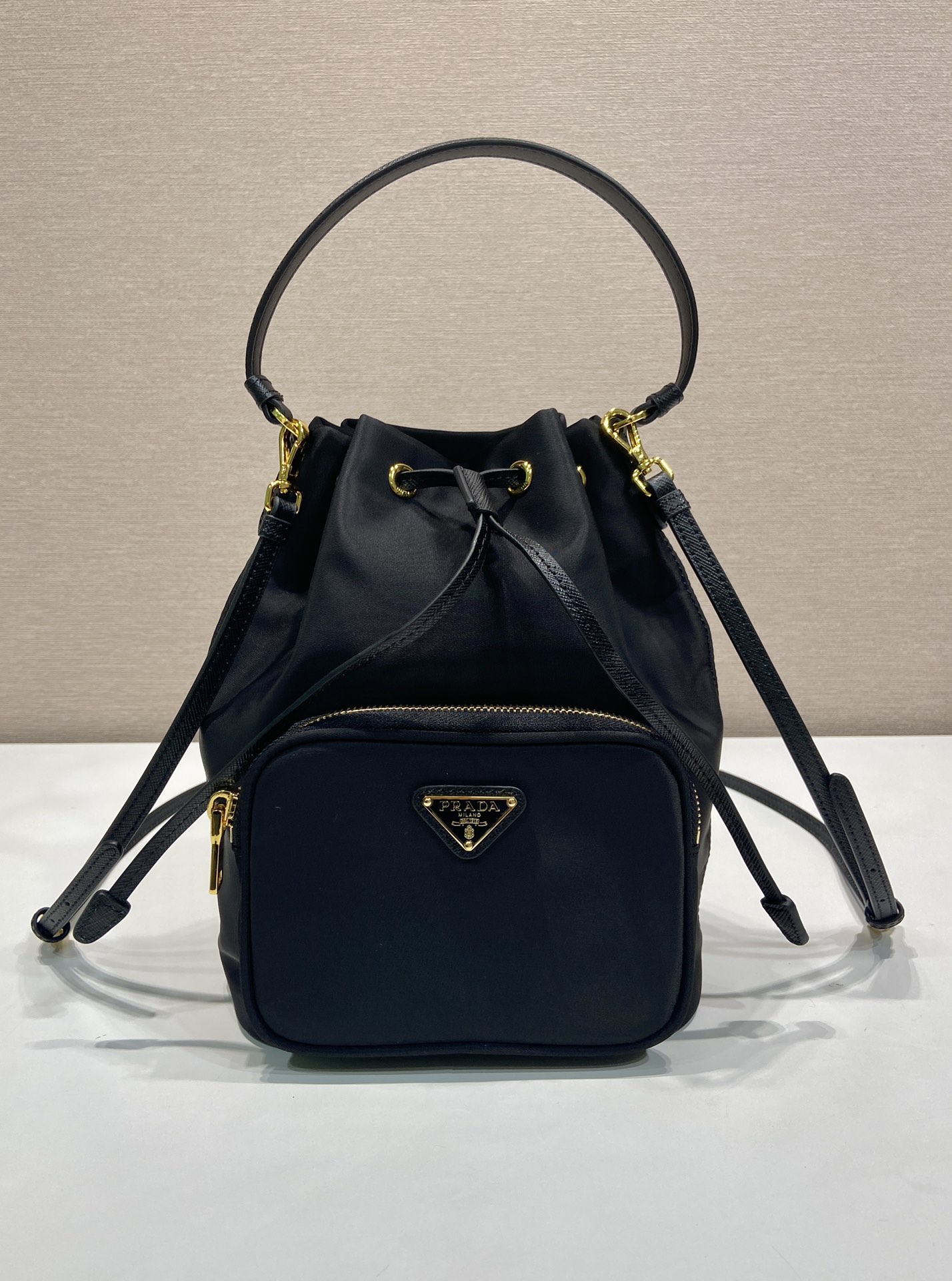 Prada Bucket Bag Cow Leather 12cm