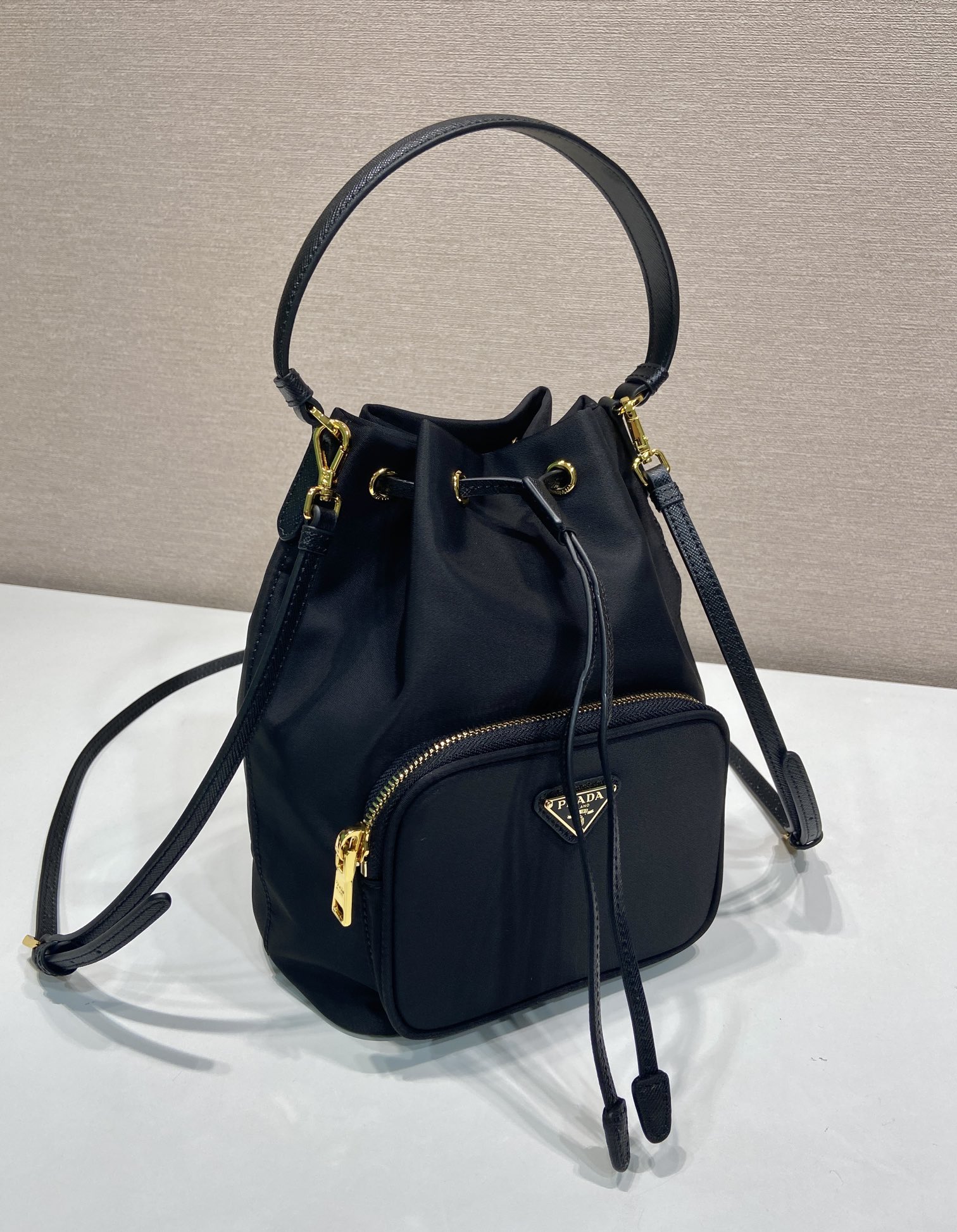 Prada Bucket Bag Cow Leather 12cm