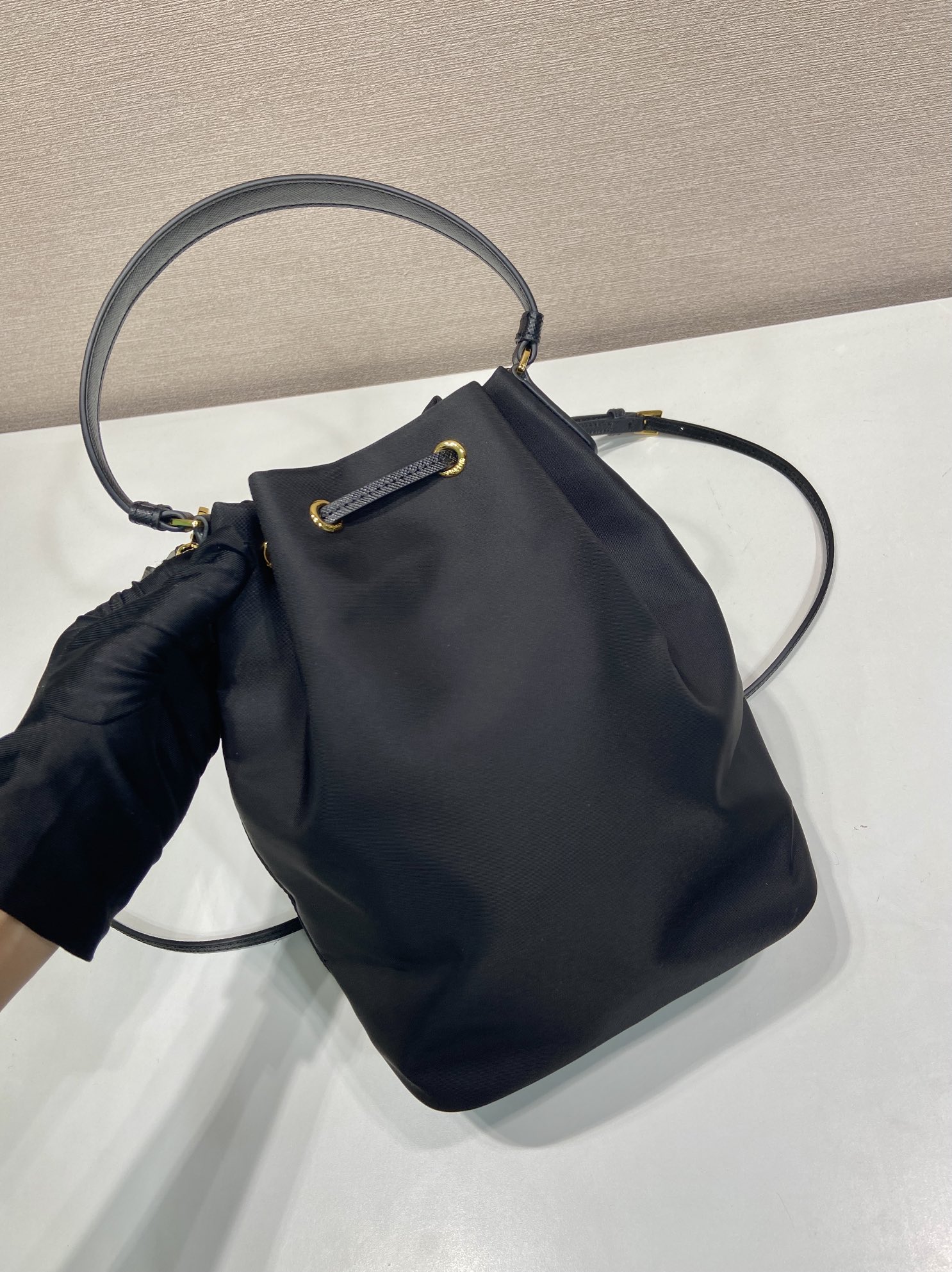 Prada Bucket Bag Cow Leather 12cm