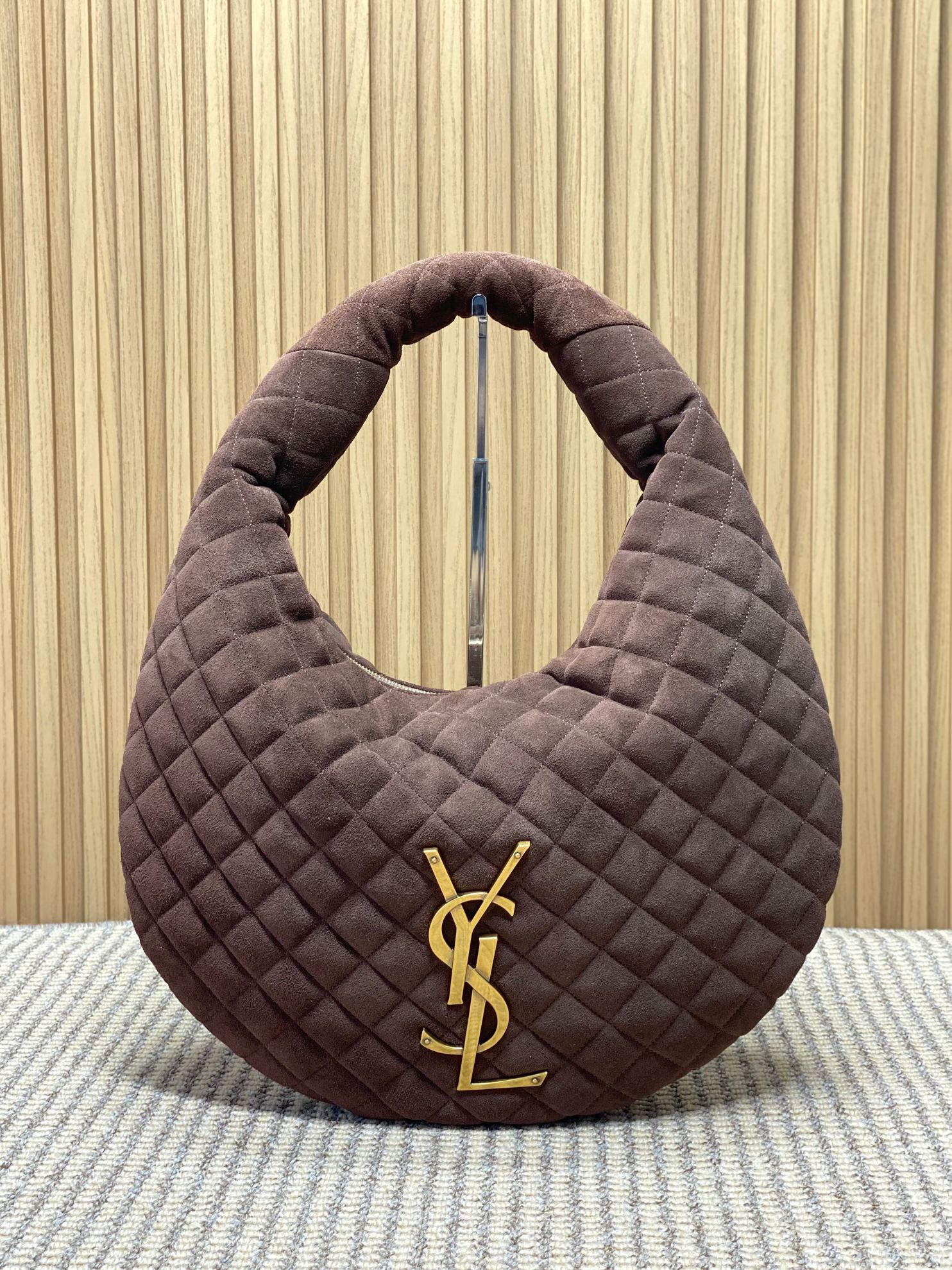 Ysl Basic Bag Cow Leather Gold M-l-s