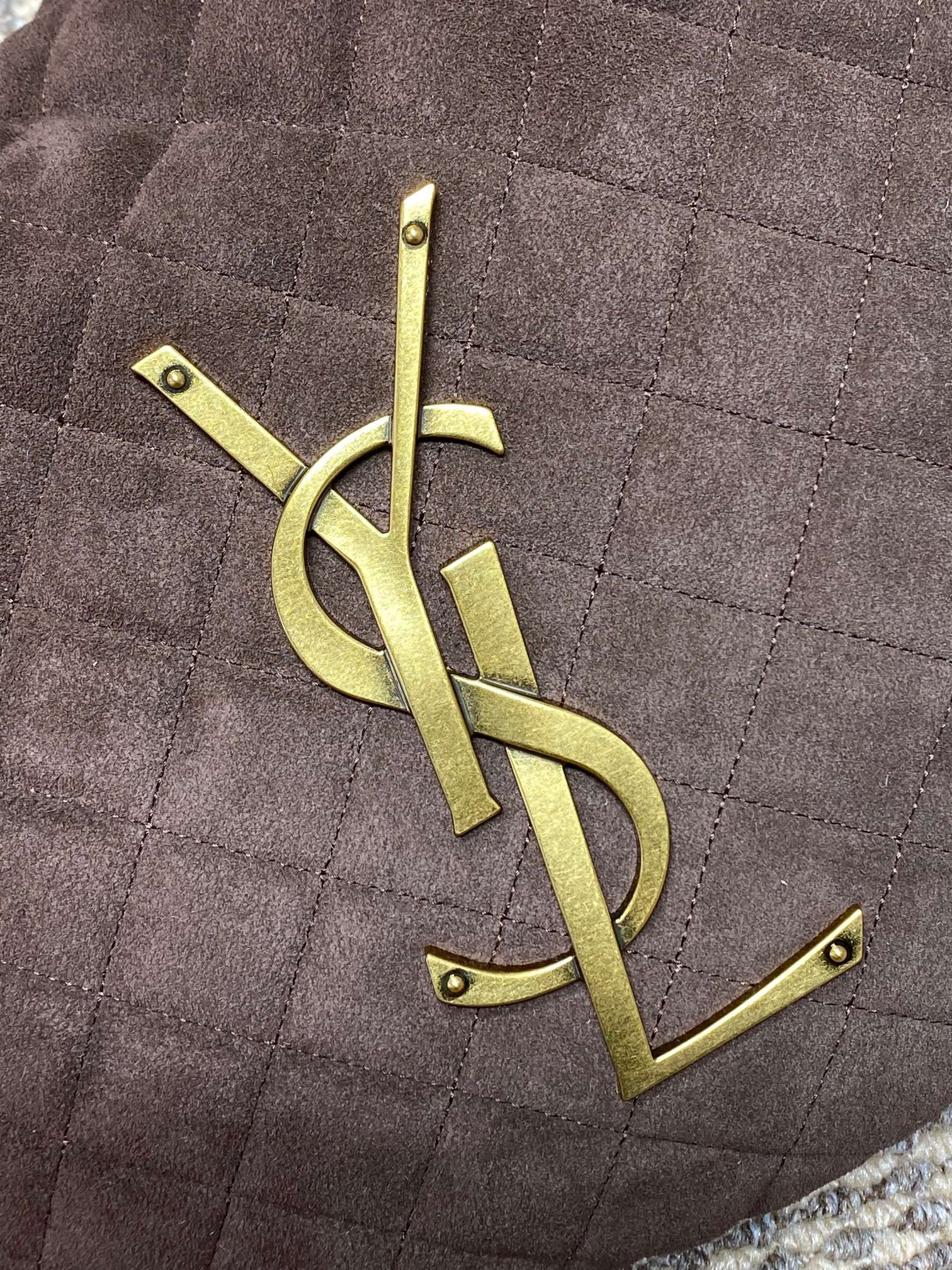 Ysl Basic Bag Cow Leather Gold M-l-s