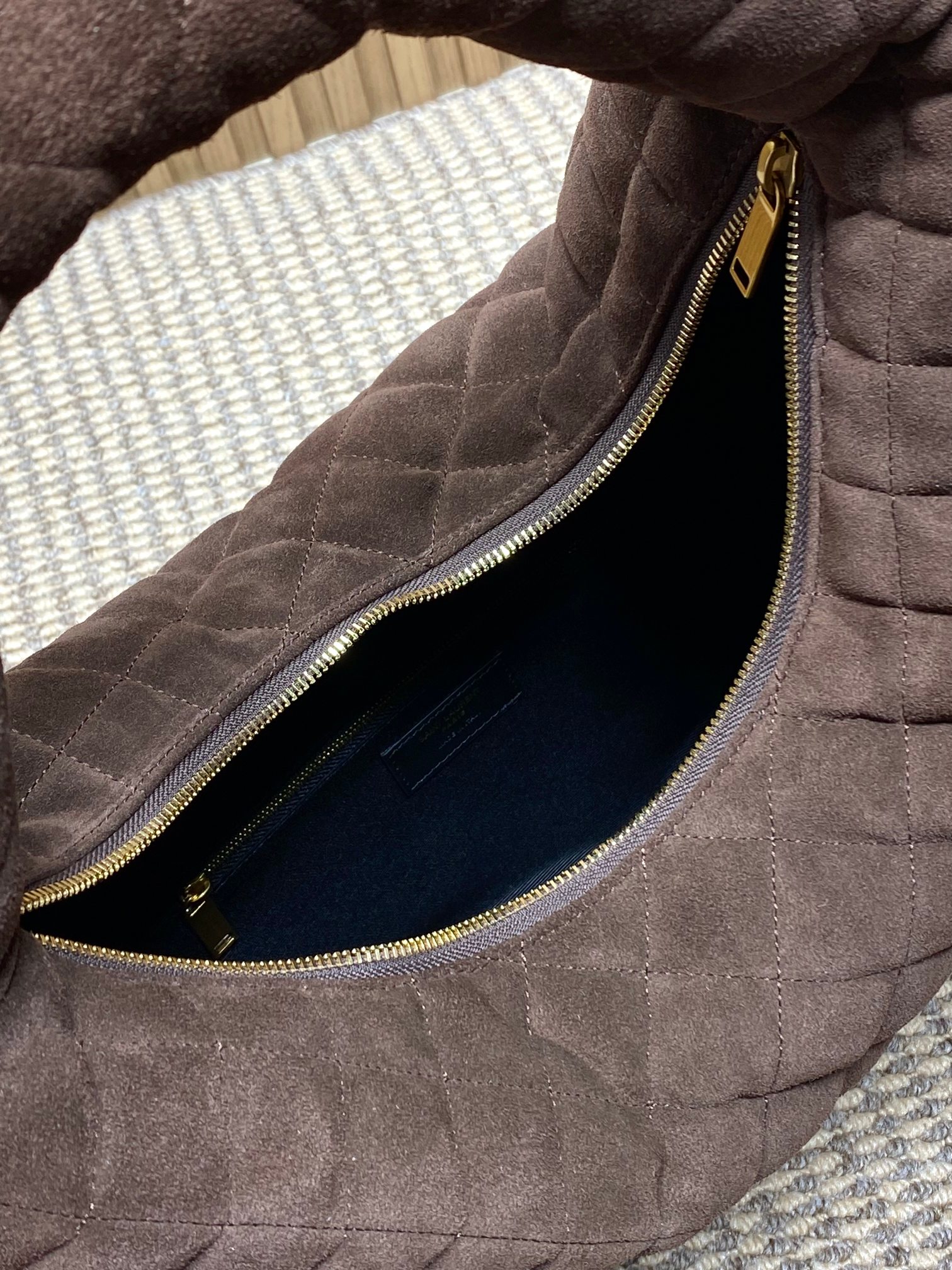 Ysl Basic Bag Cow Leather Gold M-l-s