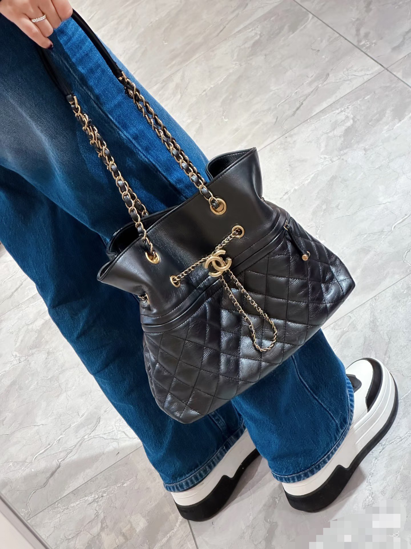 Chanel Tote Bag Black 26cm-32cm-m-l