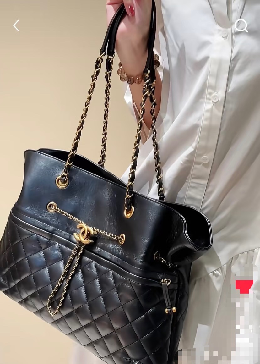 Chanel Tote Bag Black 26cm-32cm-m-l