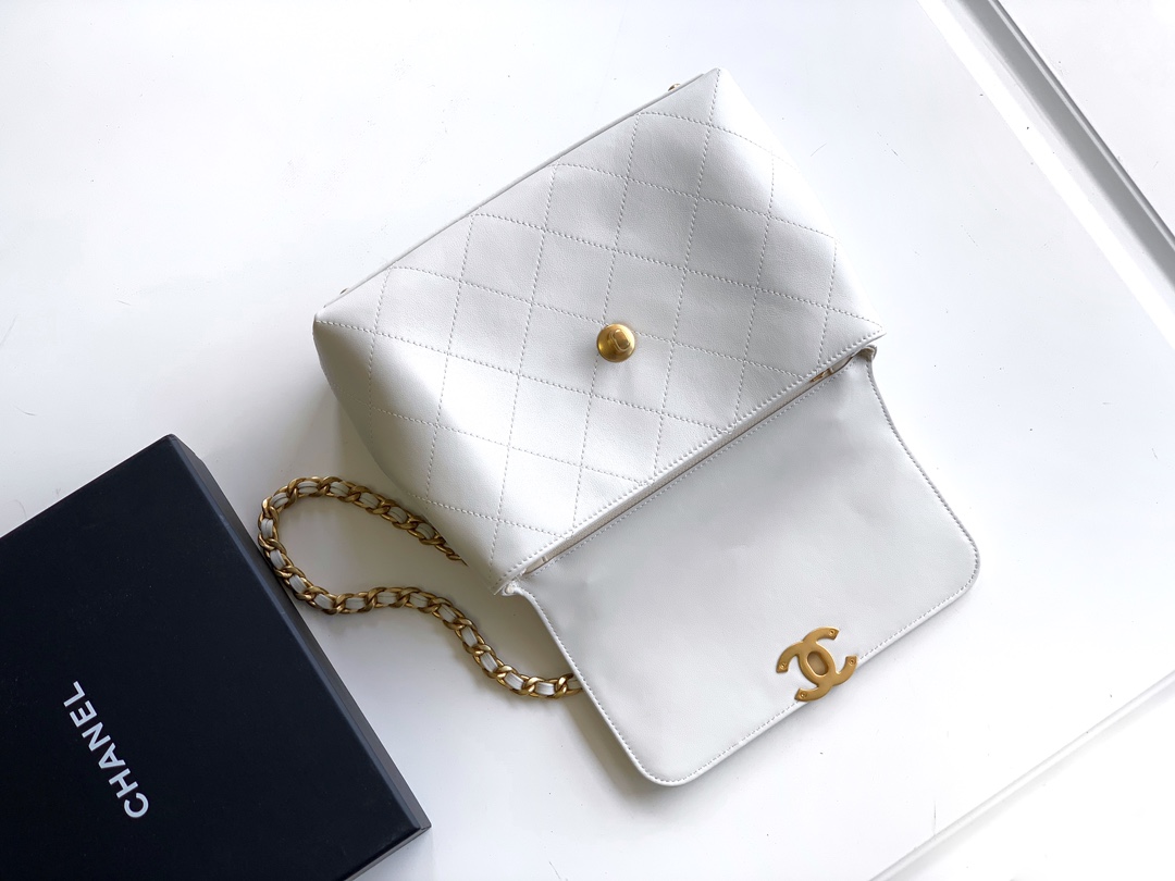 Chanel Briefcase White 28cm-m-l-s