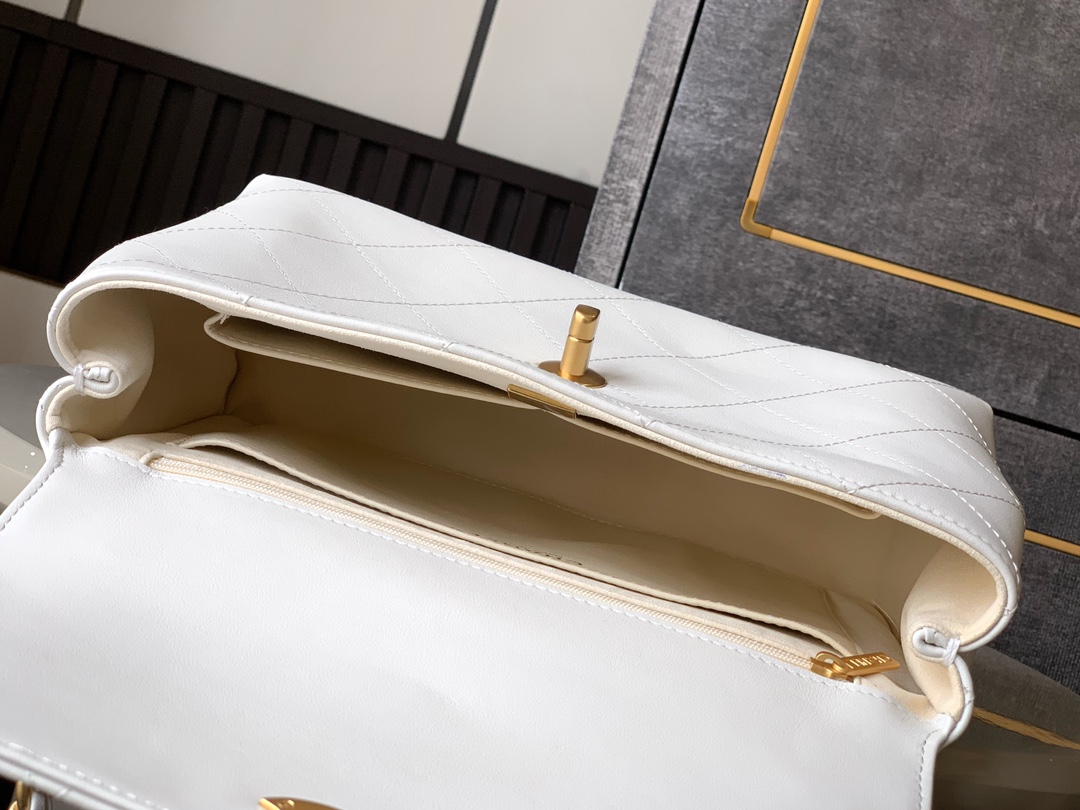 Chanel Briefcase White 28cm-m-l-s