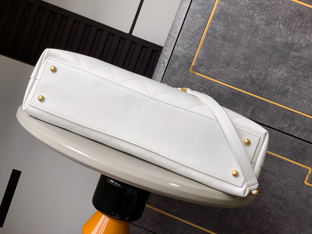 Chanel Briefcase White 37cm-m-l-s