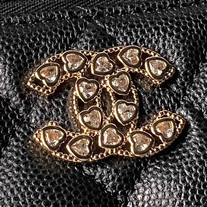 Chanel Clutch Bag Cow Leather Gold M