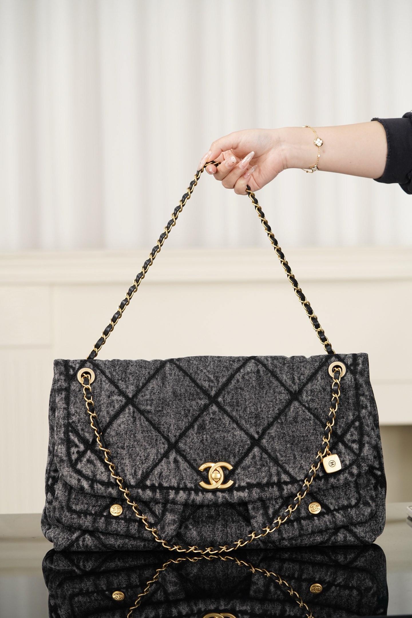 Basic Bag Black Large Capacity 10cm