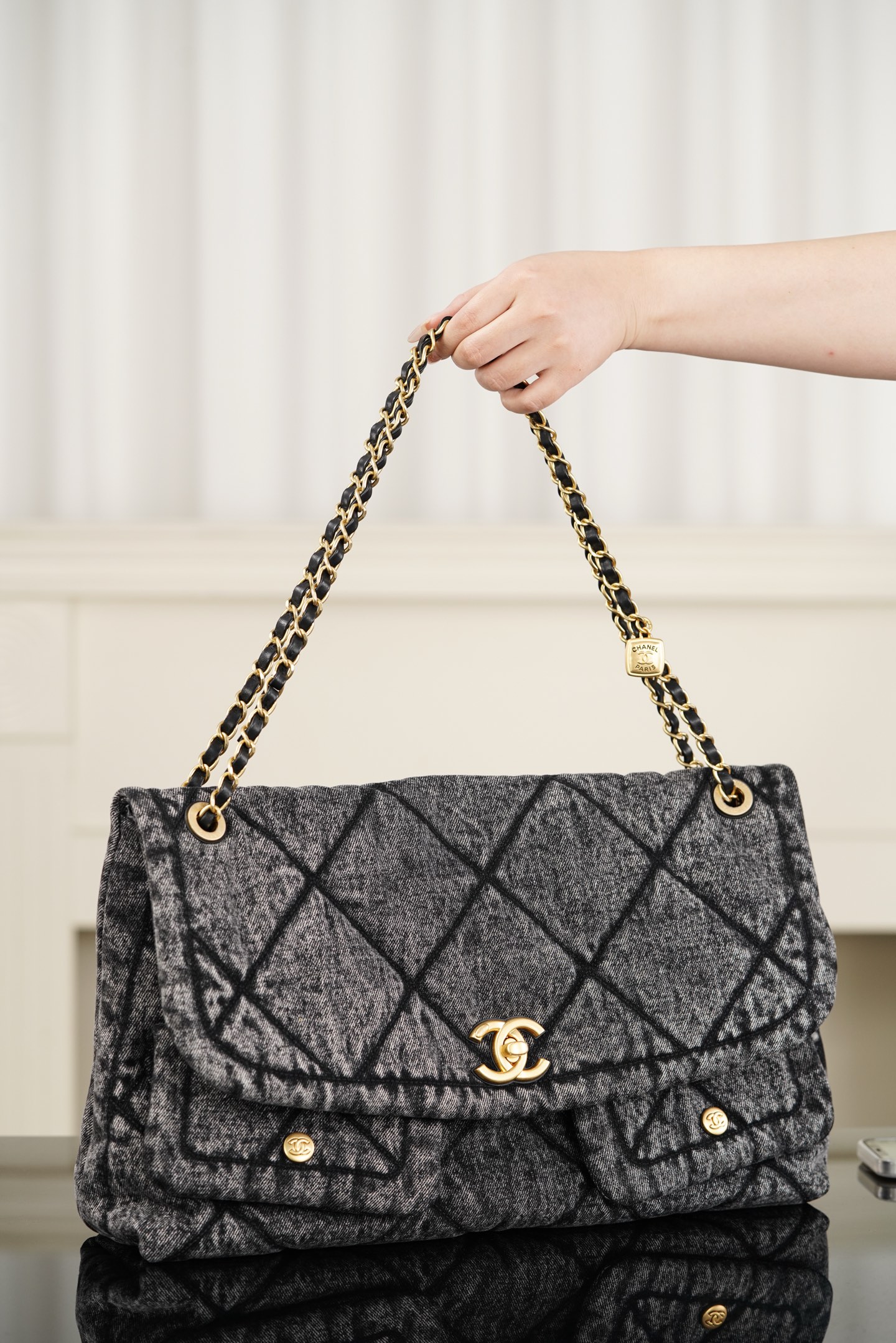Basic Bag Black Large Capacity 10cm
